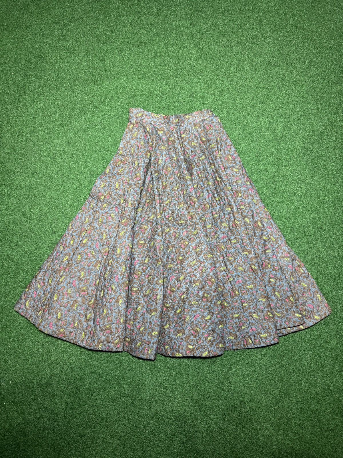 Vintage Vintage Paisley Midi 60s 70s Retro Boho 24” Waist Skirt Size 24" / US 00 / IT 34 - 1 Thumbnail