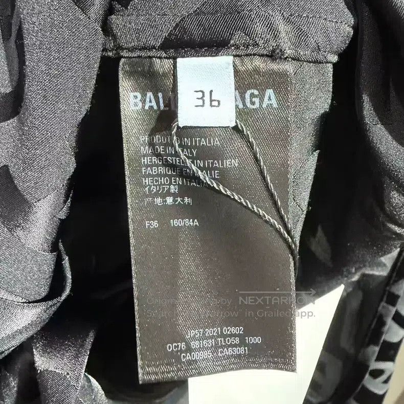 Balenciaga Balenciaga Full Logo Letter Silk Shirt Size XS / US 0-2 / IT 36-38 - 4 Thumbnail