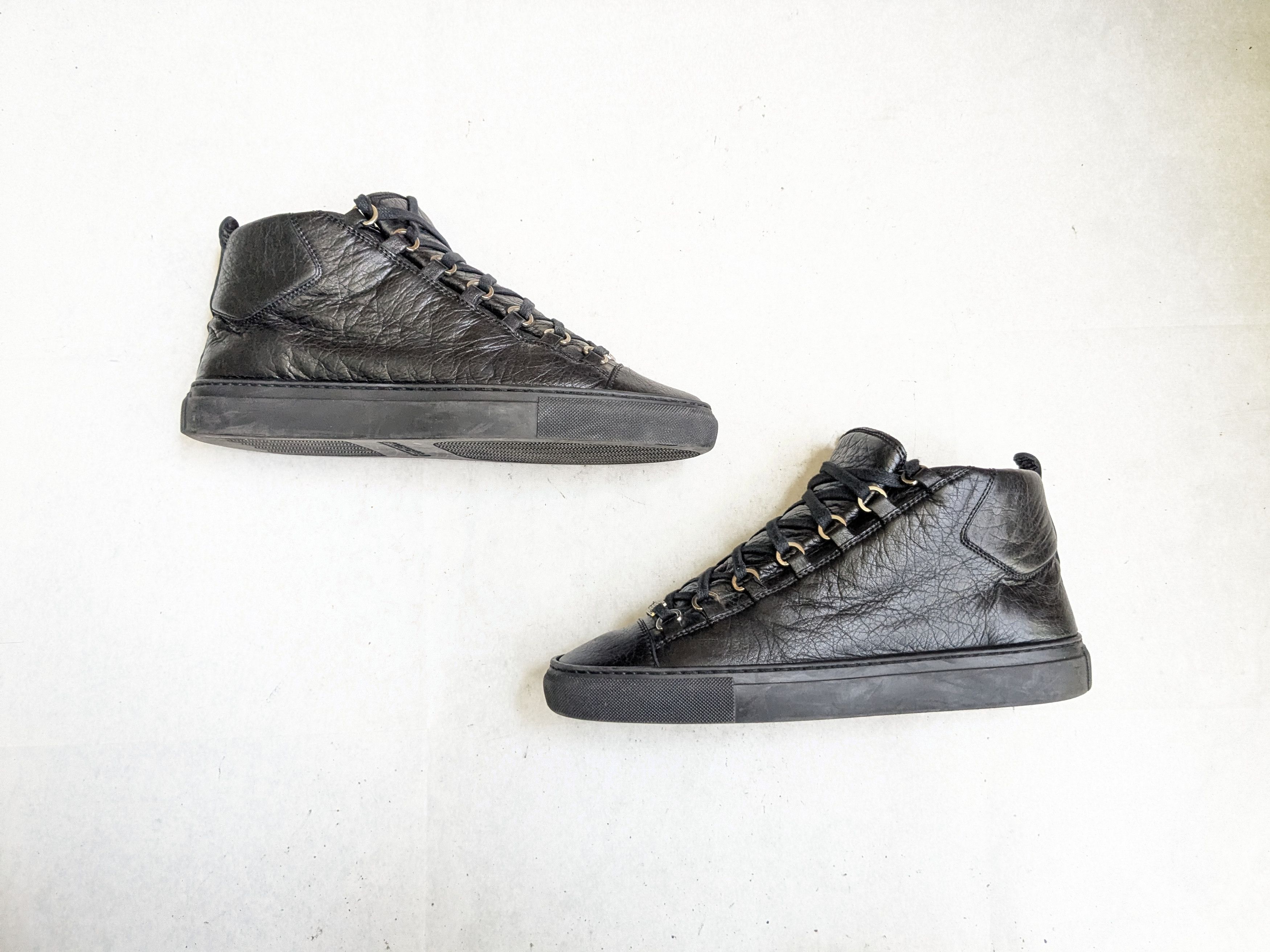 Balenciaga Balenciaga Arena Sneakers Black 9 High Tops Leather Size US 9 / EU 42 - 1 Thumbnail