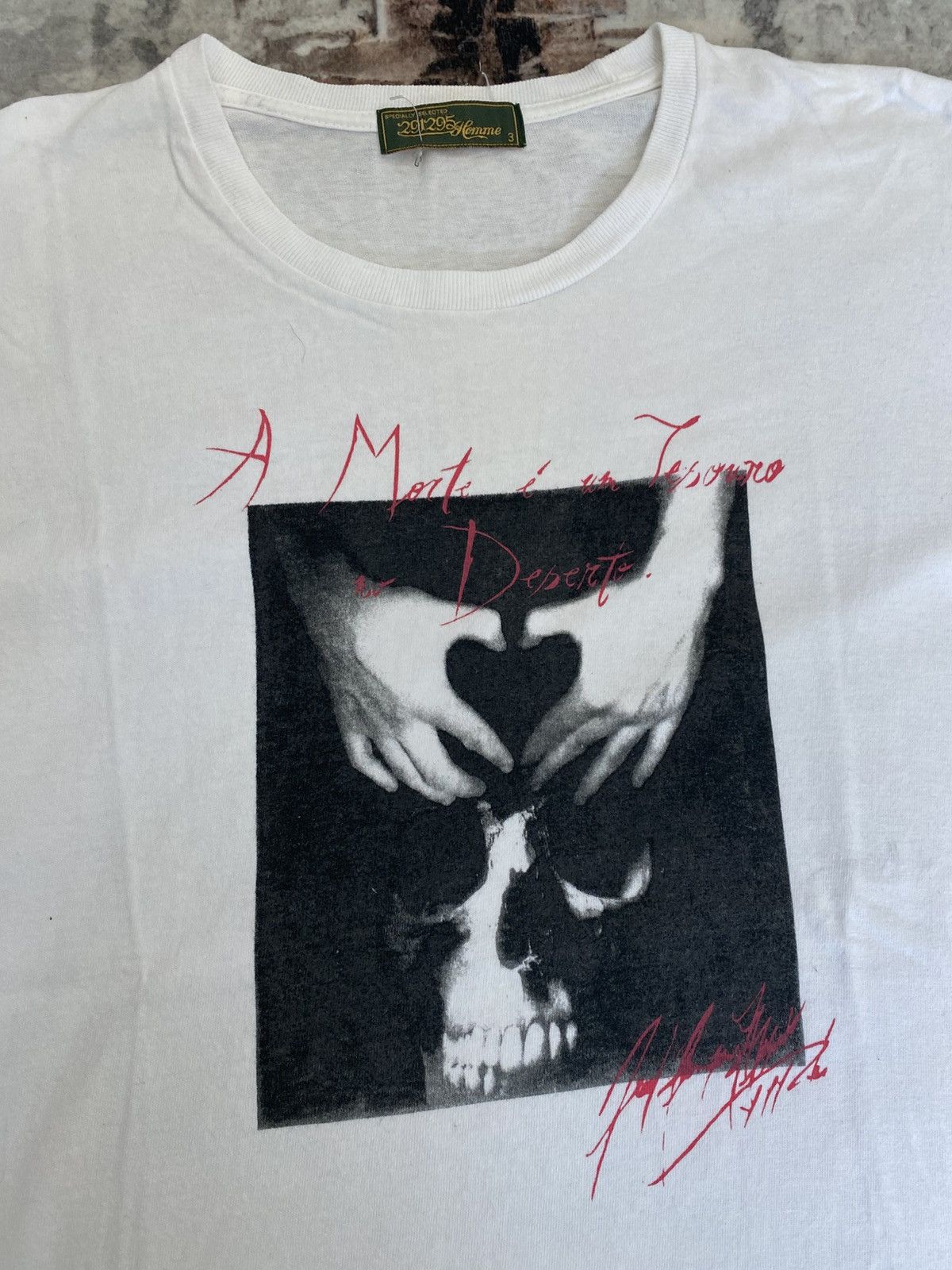 Japanese Brand 291295 Homme Skull Photo Tee Size US M / EU 48-50 / 2 - 3 Thumbnail