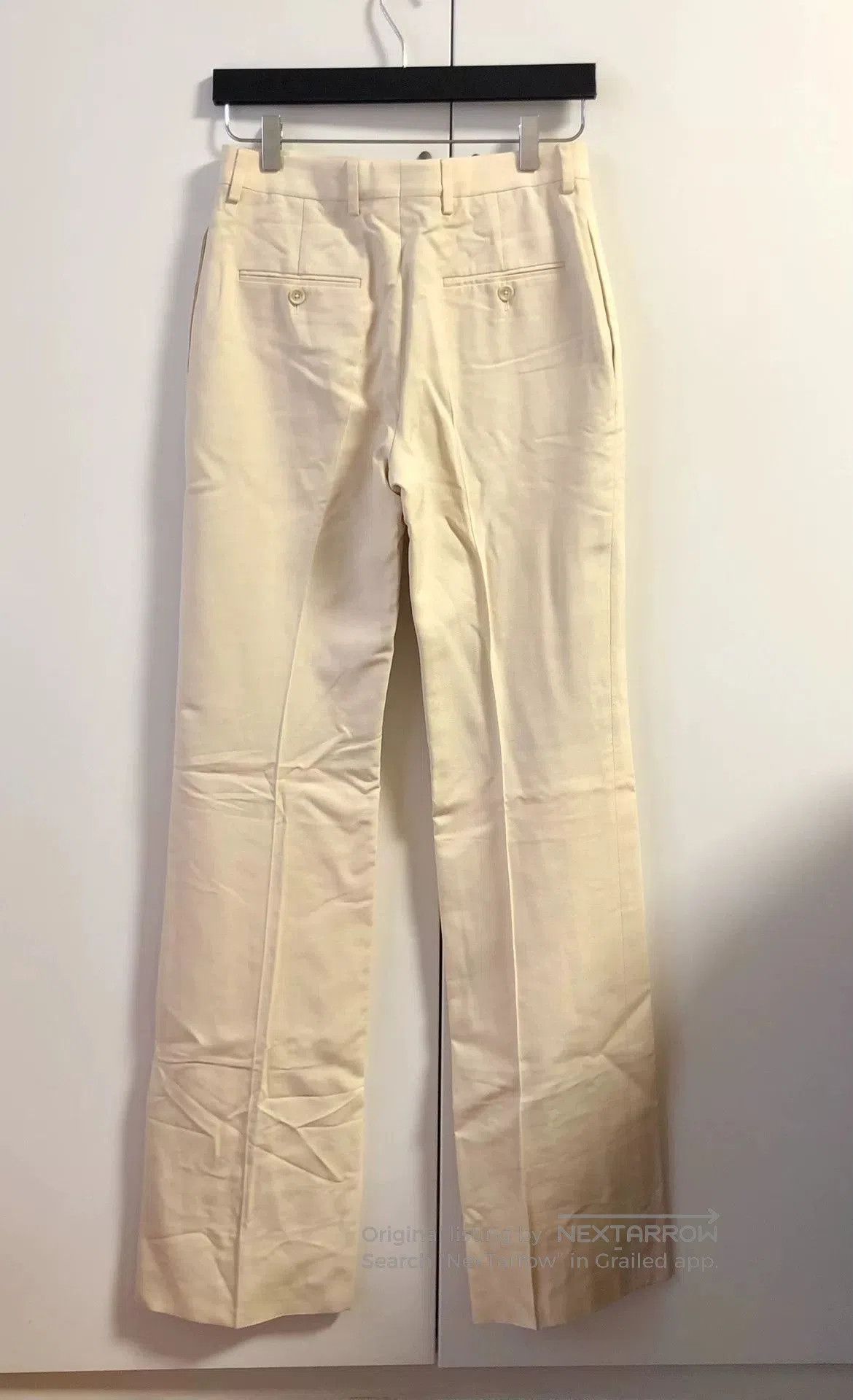 Celine celine beige silk flared pants. Size 35" - 2 Thumbnail