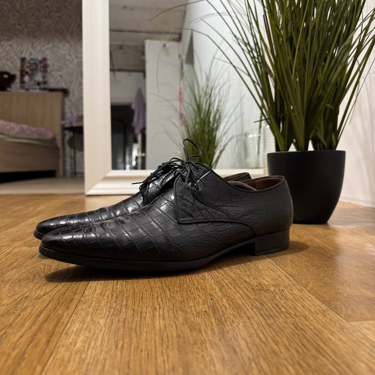 Testoni TESTONI BLACK LABEL CROC OXFORD SHOES Size US 10 / EU 43 - 1 Thumbnail