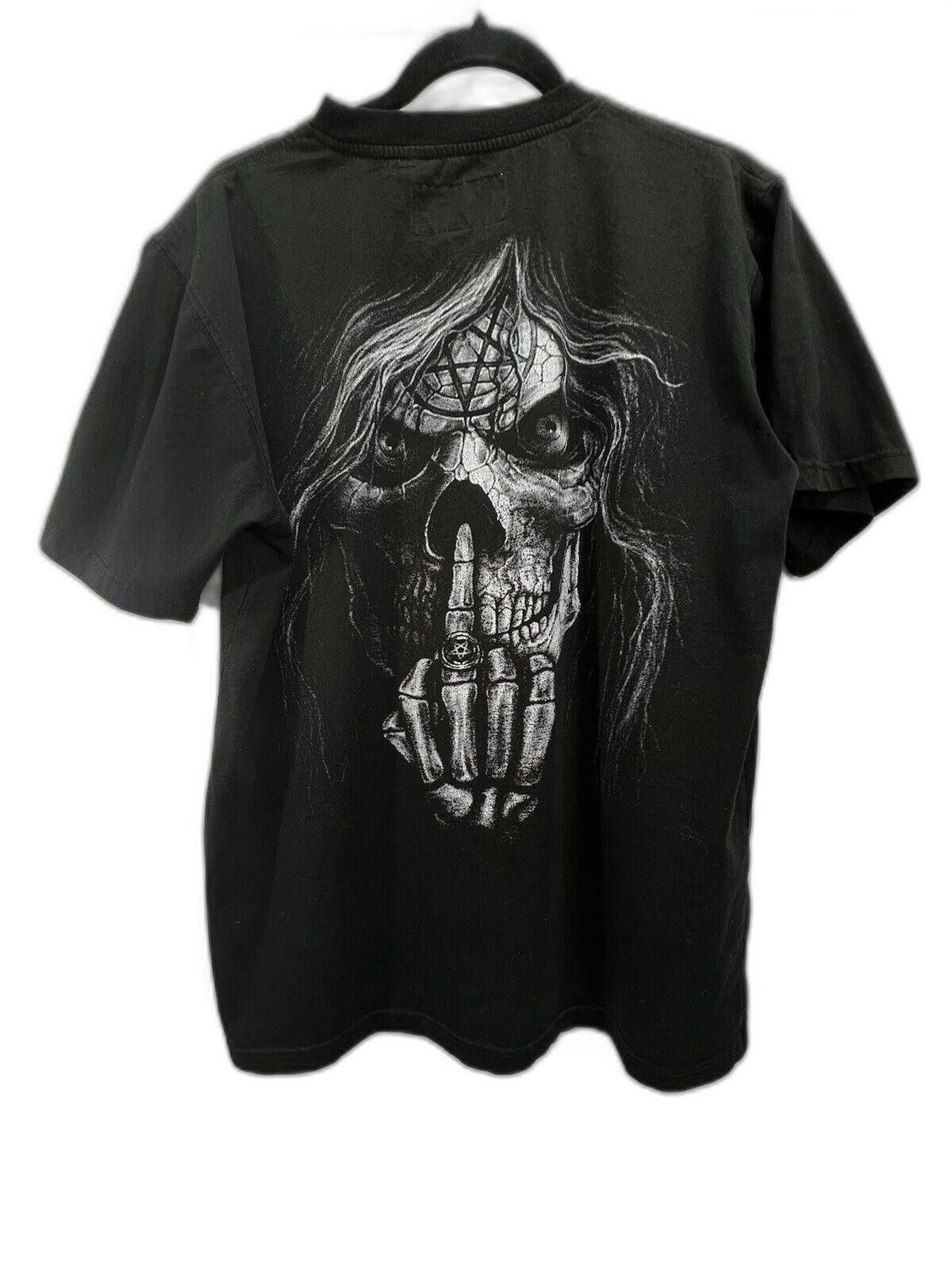 Designer Skull pentagram Print (2 Sided), 90’s Vintage, size XL,#TG Size US XL / EU 56 / 4 - 4 Thumbnail
