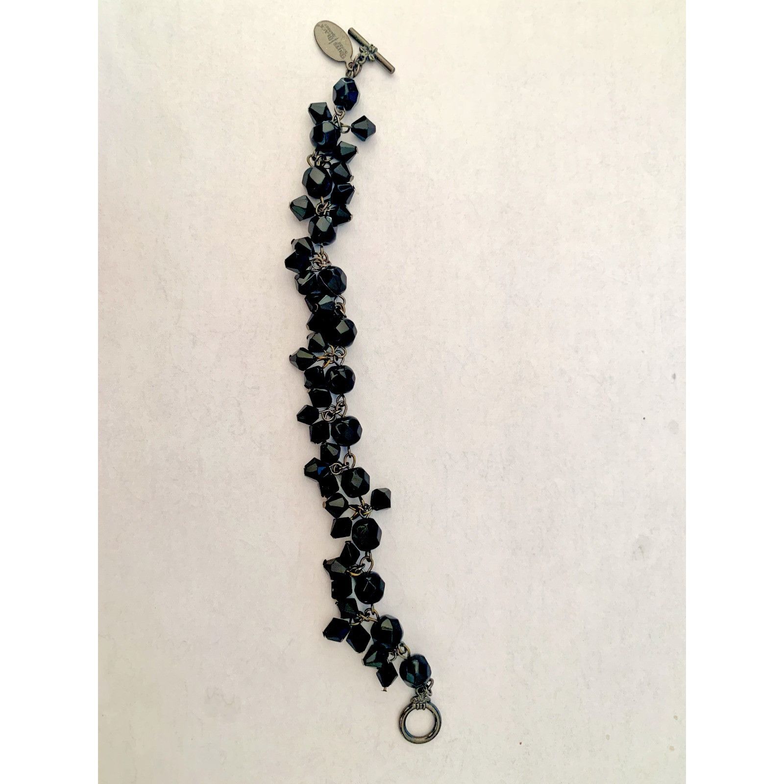 White House Black Market White House Black Market-Womens Black Crystal Toggle Bracele Size ONE SIZE - 2 Thumbnail