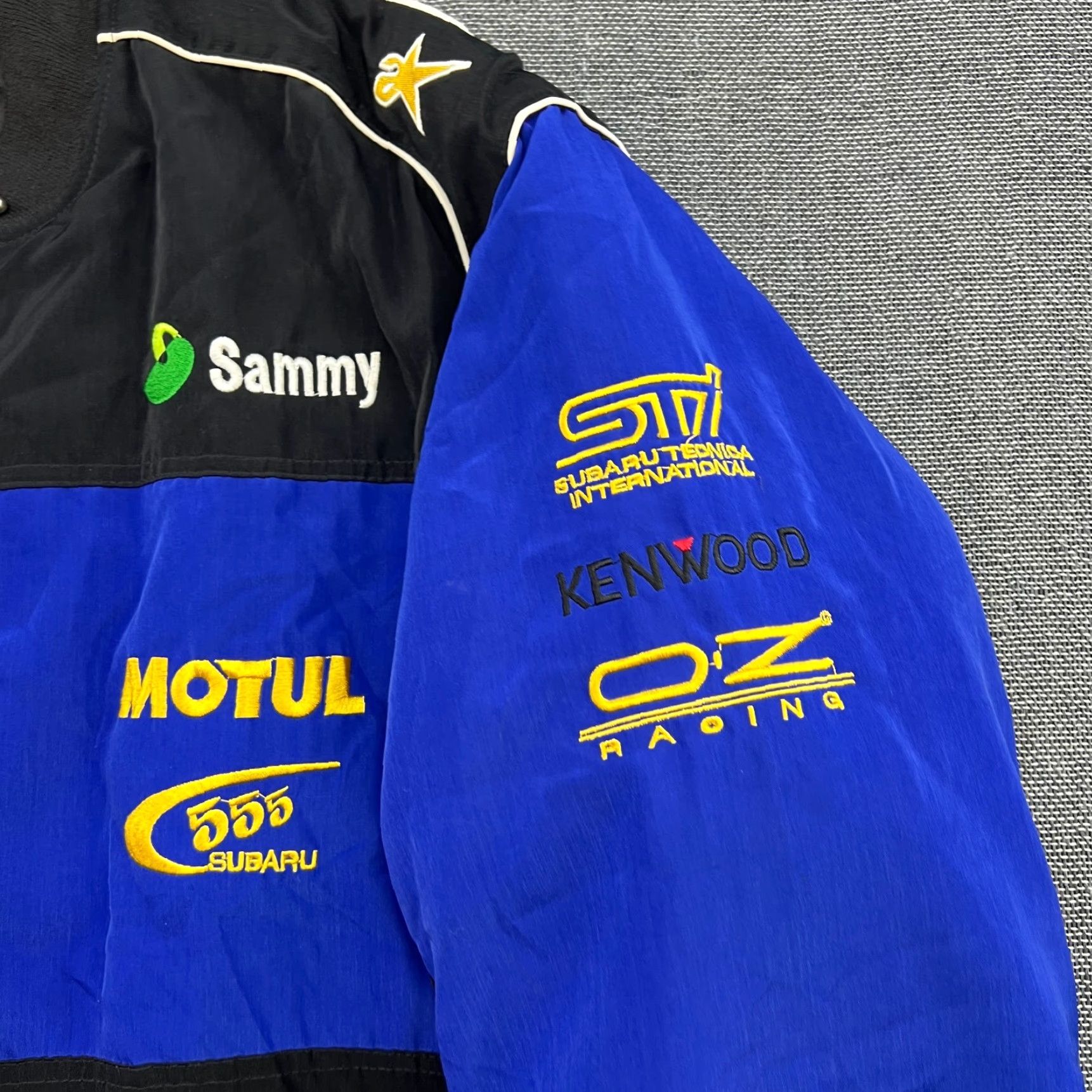 Vintage Subaru World Rally Team 555 STI Mens Jacket 2XL Racing WRC Black Blue Shirt Size US XXL / EU 58 / 5 - 2 Thumbnail