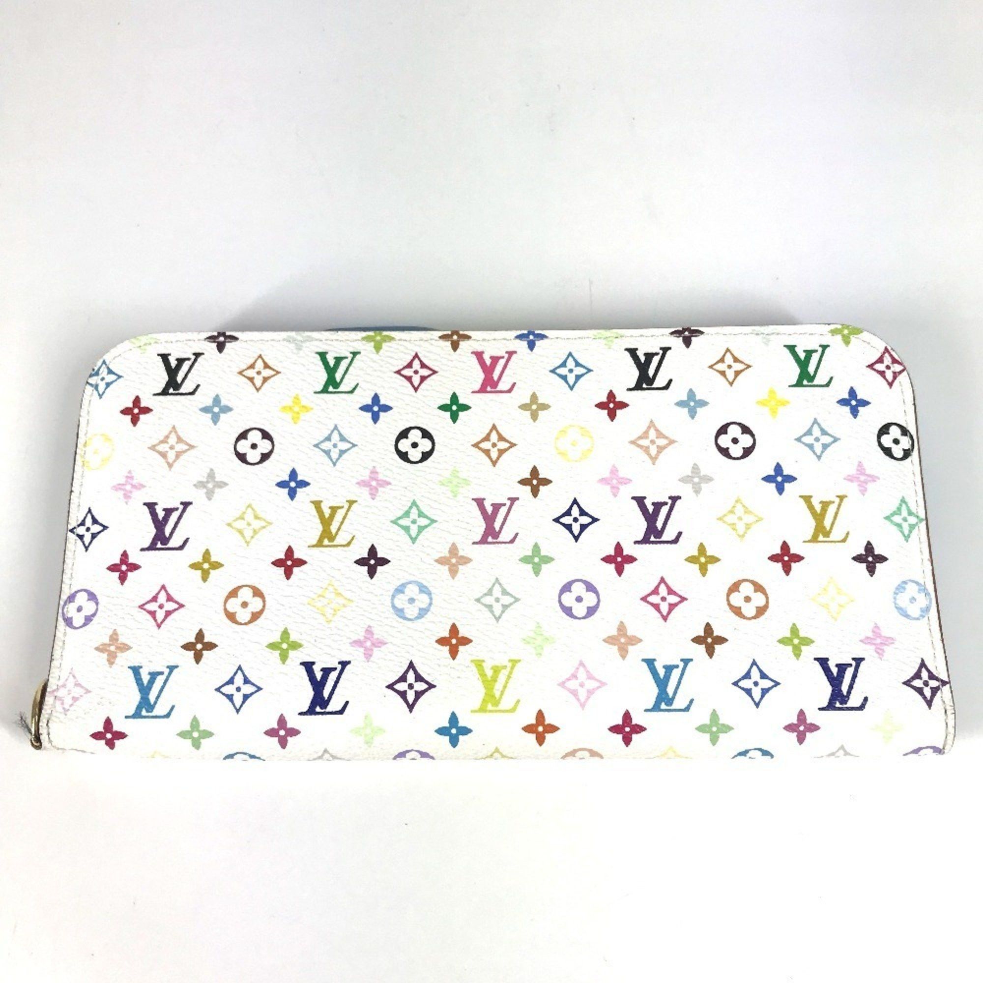 Louis Vuitton LOUIS VUITTON M93749 Monogram Multicolore Portefeuille Ansolite Bifold Long Wallet in Canvas, Women's, Raisin Blue Size ONE SIZE - 1 Thumbnail