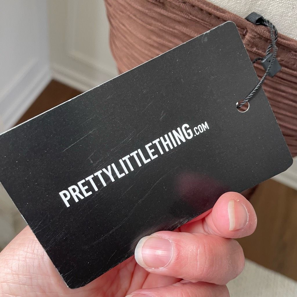 Other NWT PrettyLittleThing Chocolate Brown Textured Ring Detail B Size S / US 4 / IT 40 - 9 Thumbnail