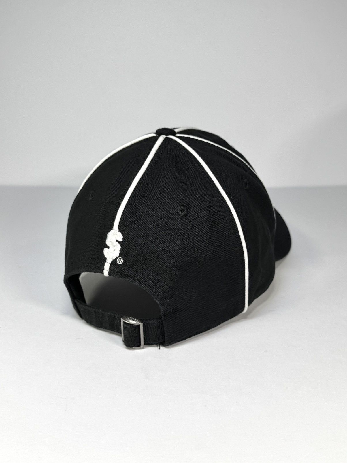 Supreme Supreme Piping 6-Panel Cap Hat Black Size ONE SIZE - 3 Thumbnail