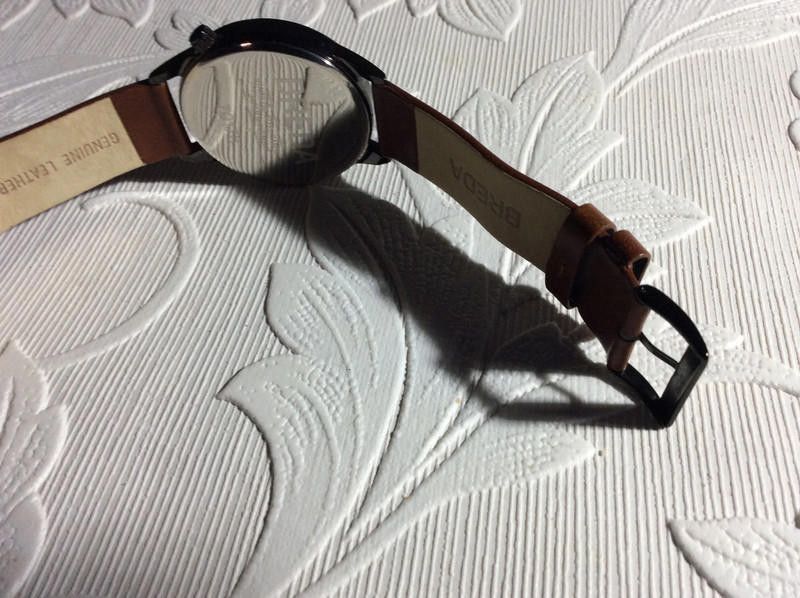 BREDA Breda Black dial brown leather strap watch Size ONE SIZE - 4 Thumbnail