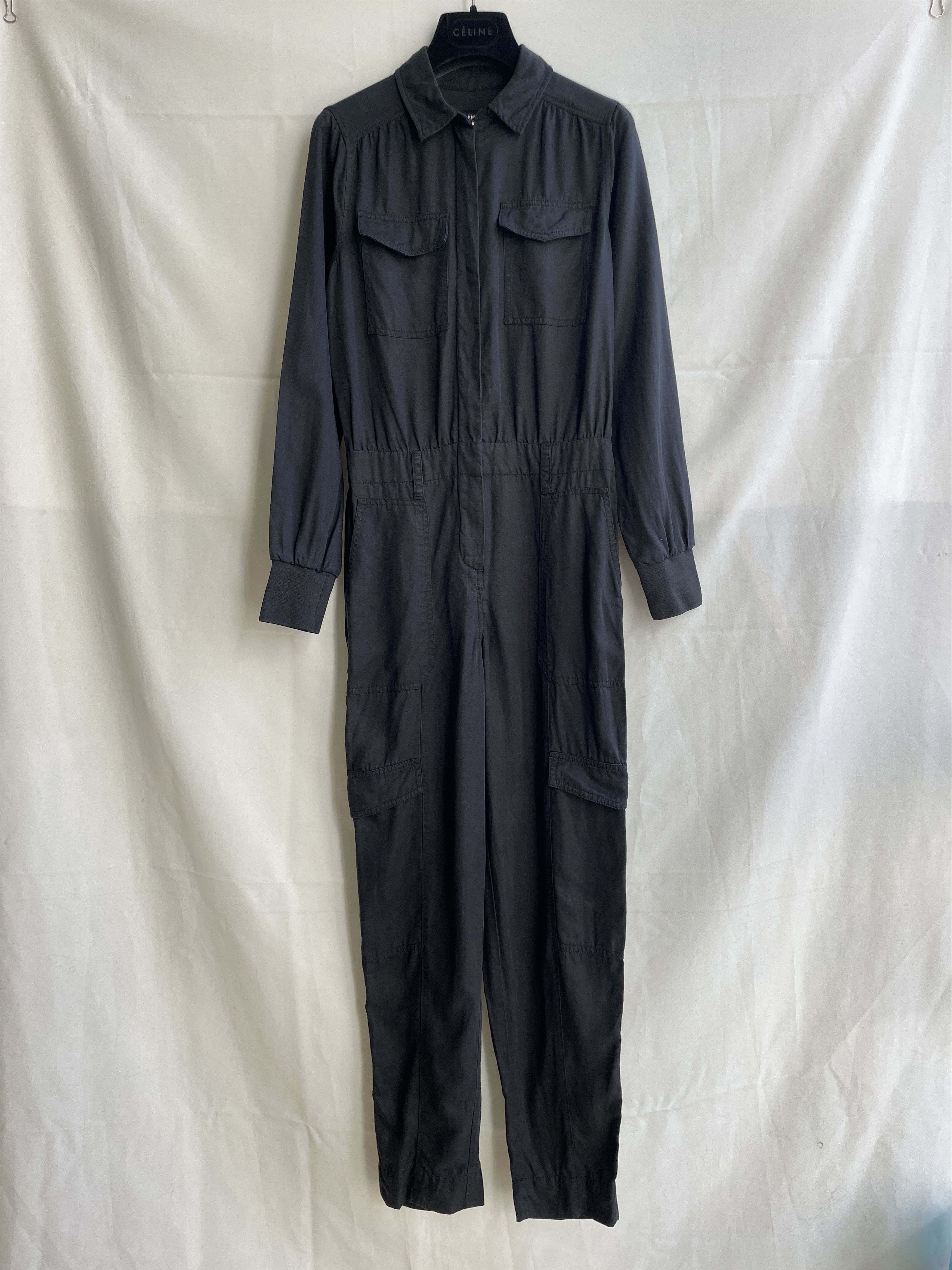 ME+EM Me+Em Lyocell Linen Black Jumpsuit Size UK 6 Size 26" / US 2 / IT 38 - 1 Thumbnail