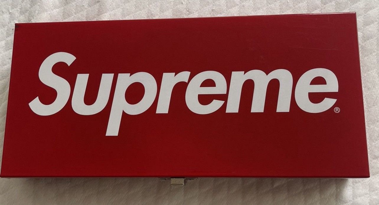 Supreme SUPREME METAL STORAGE BOX RED BOX LOGO | Grailed