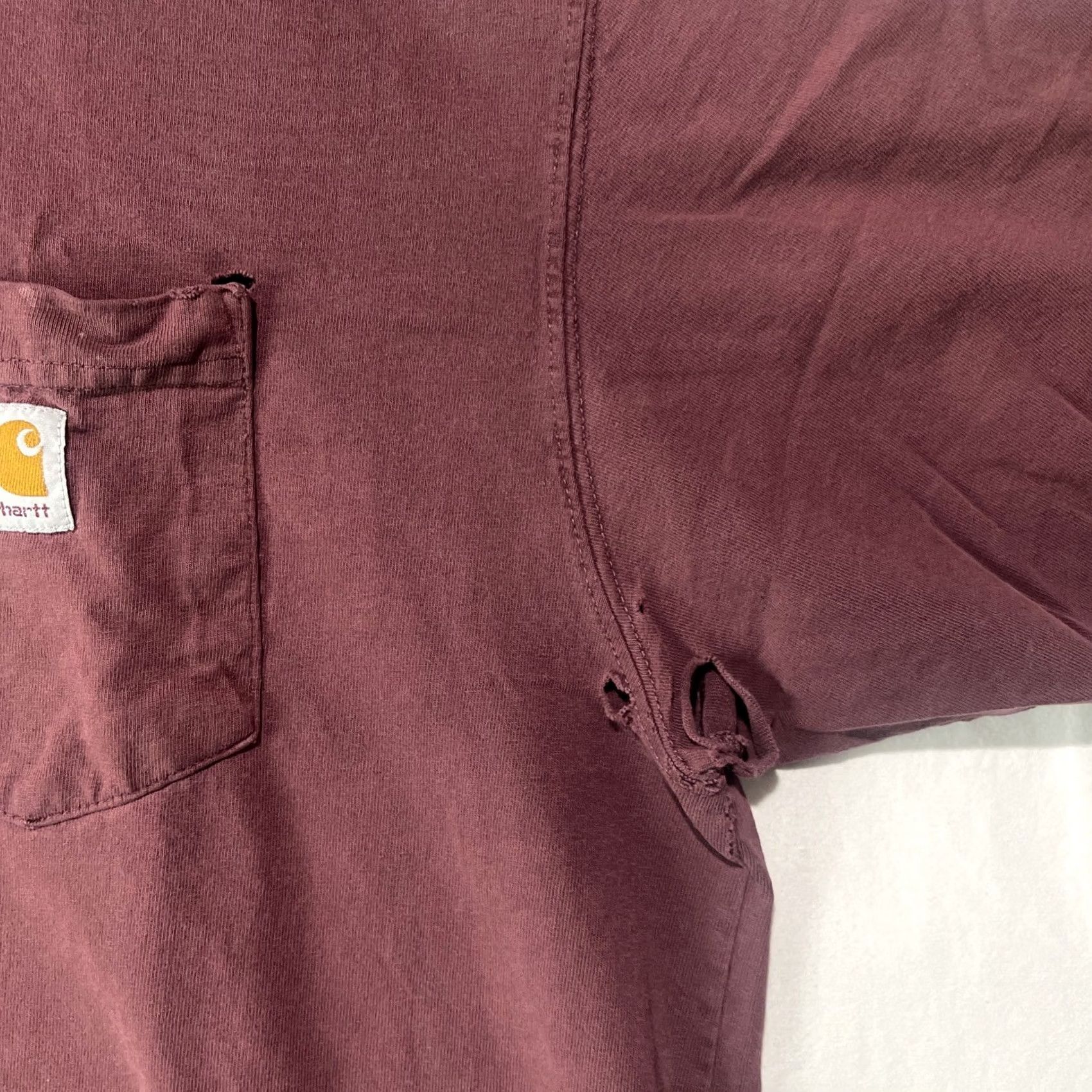 Carhartt Carhartt Shirt Mens XL Burgundy Pocket Short Sleeve Heavyweight Work Size US XL / EU 56 / 4 - 5 Thumbnail