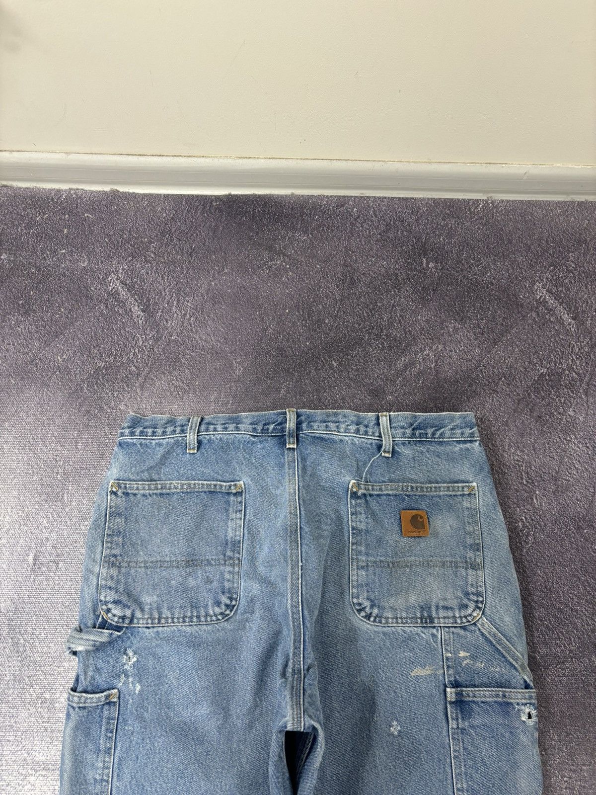 Carhartt Vintage 90s Carhartt USA Light Blue Denim Hype Baggy Jeans Size US 38 / EU 54 - 8 Thumbnail