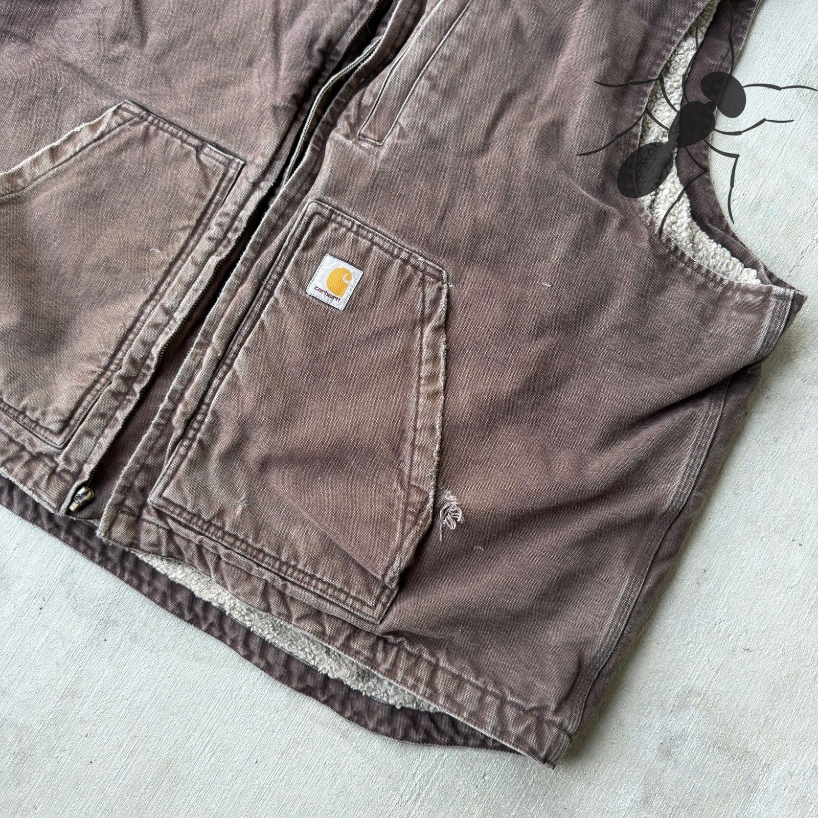 Carhartt × Vintage Carhartt brown faded work wear vest Size US XXL / EU 58 / 5 - 2 Thumbnail