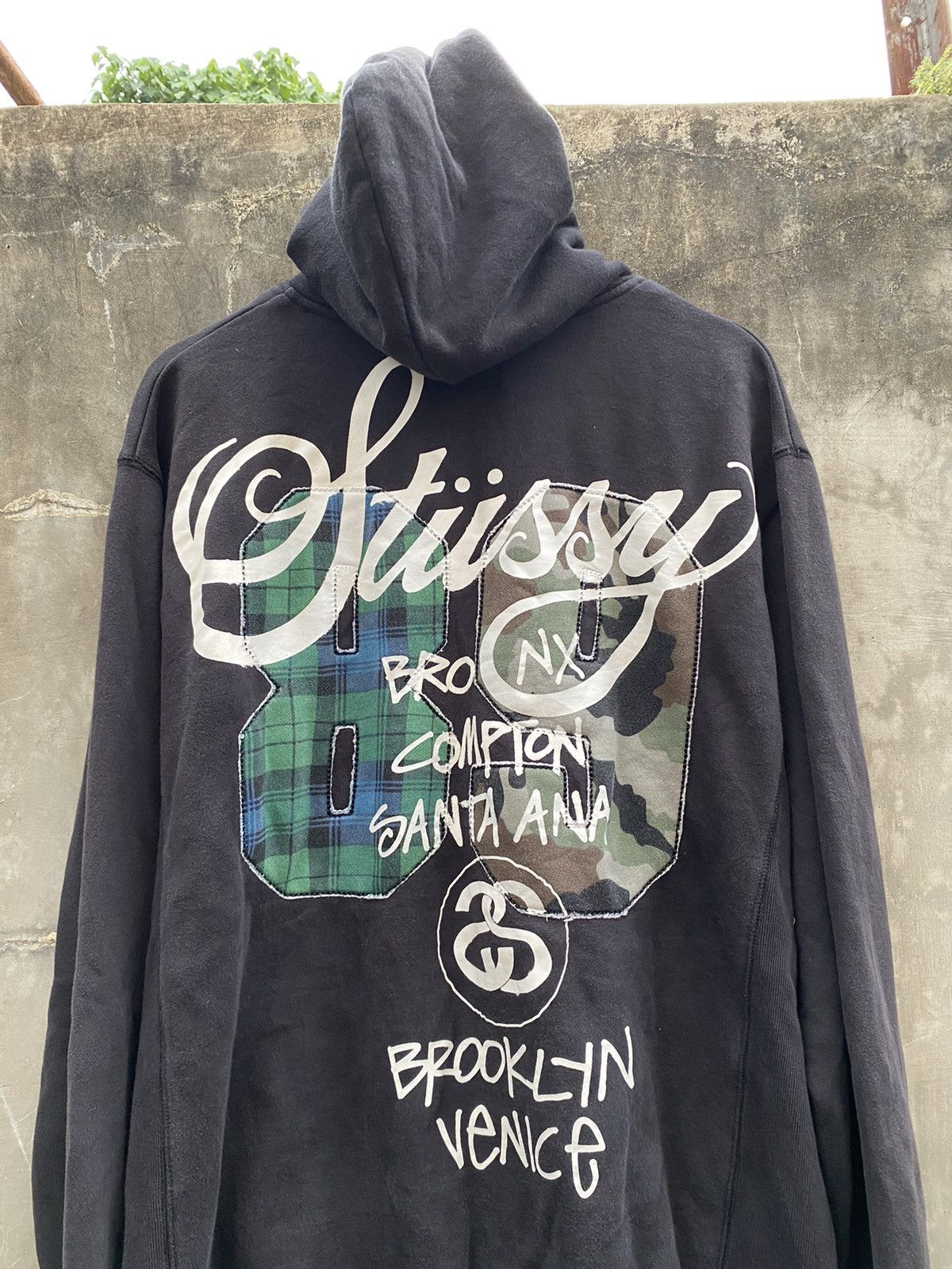 image of Stussy Hoodie Big Logo in Black, Men's (Size XL)