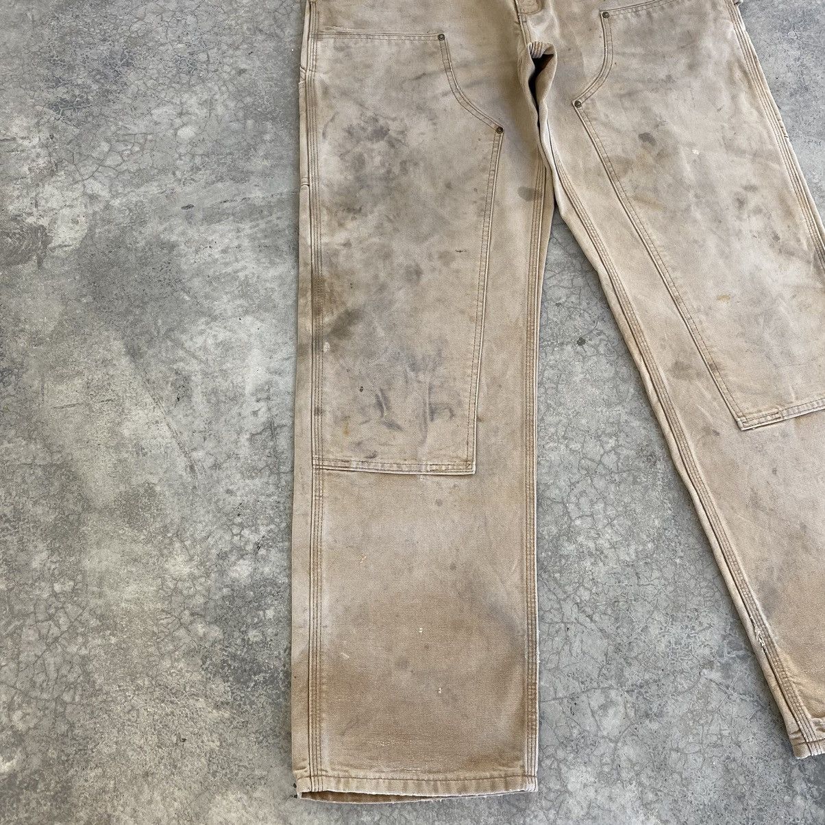 Carhartt VTG Carhartt Double Knee Faded Tan Dirty Carpenter Pants Size US 33 - 6 Thumbnail
