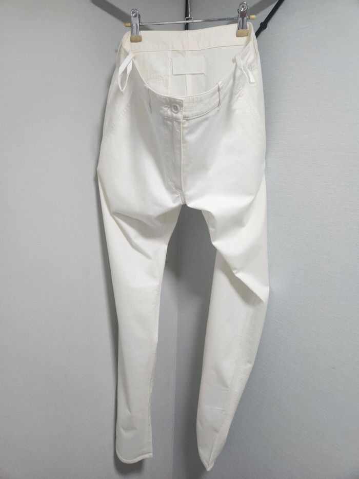 Maison Margiela Martin Margiela 0번 블랭크 택 ​S/S 화이트 팬츠 Size 28" / US 6 / IT 42 - 1 Thumbnail