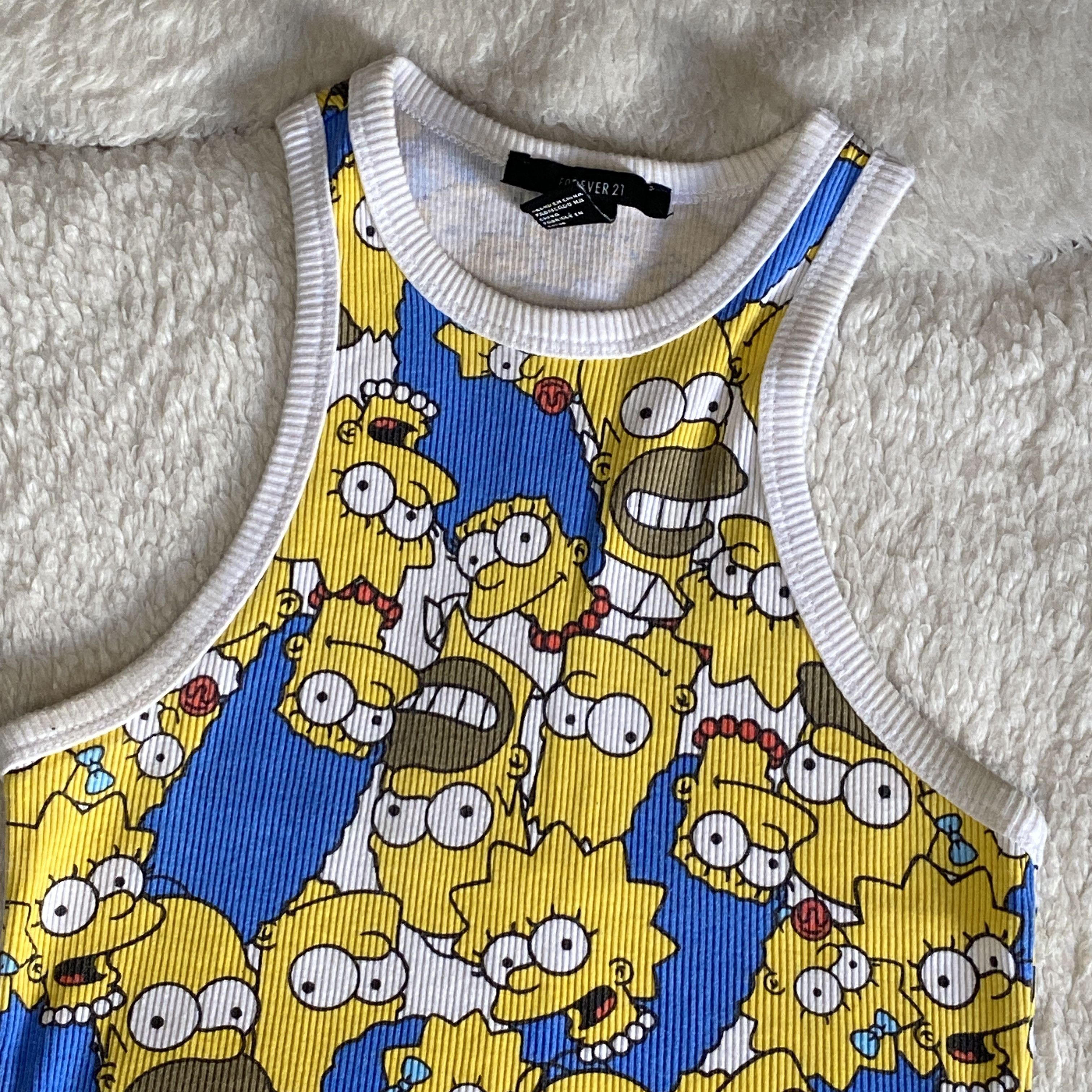 Forever 21 Forever 21 The Simpsons Ribbed Cropped Tank Top Small Size S / US 4 / IT 40 - 10 Thumbnail
