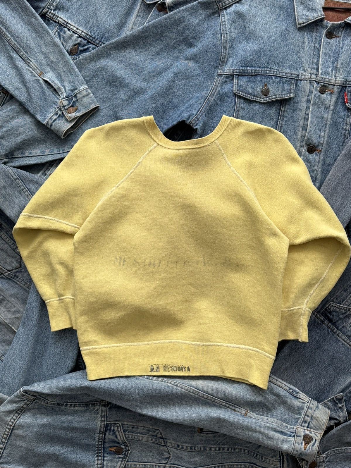 Vintage 1950s Vintage US Marine Corps Stenciled Raglan Sweatshirt Size US S / EU 44-46 / 1 - 7 Thumbnail
