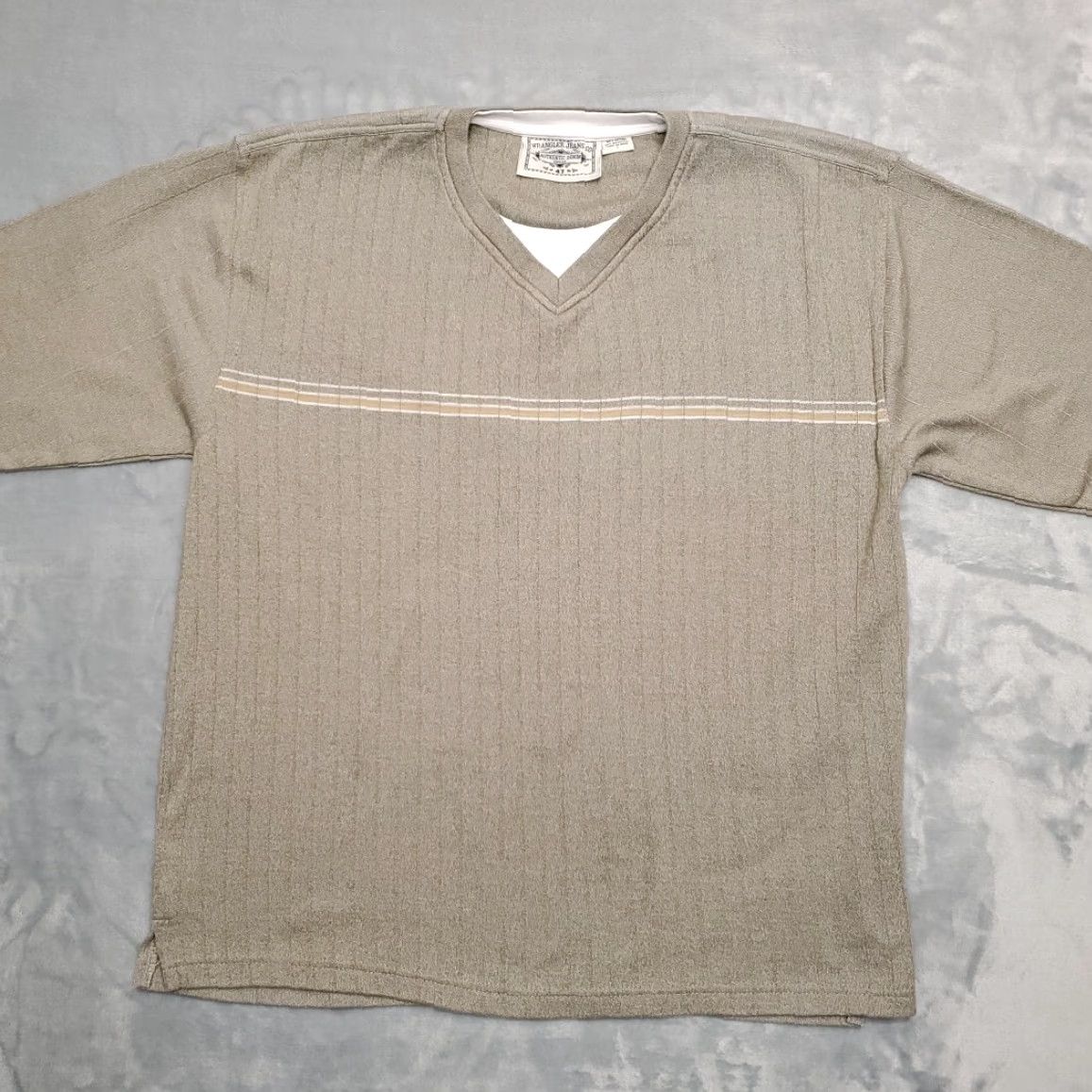 Wrangler VINTAGE Wrangler Shirt Mens Large Green Rib 47 Retro V-Neck Sweater 90s Y2K casual Mens Size US L / EU 52-54 / 3 - 6 Thumbnail