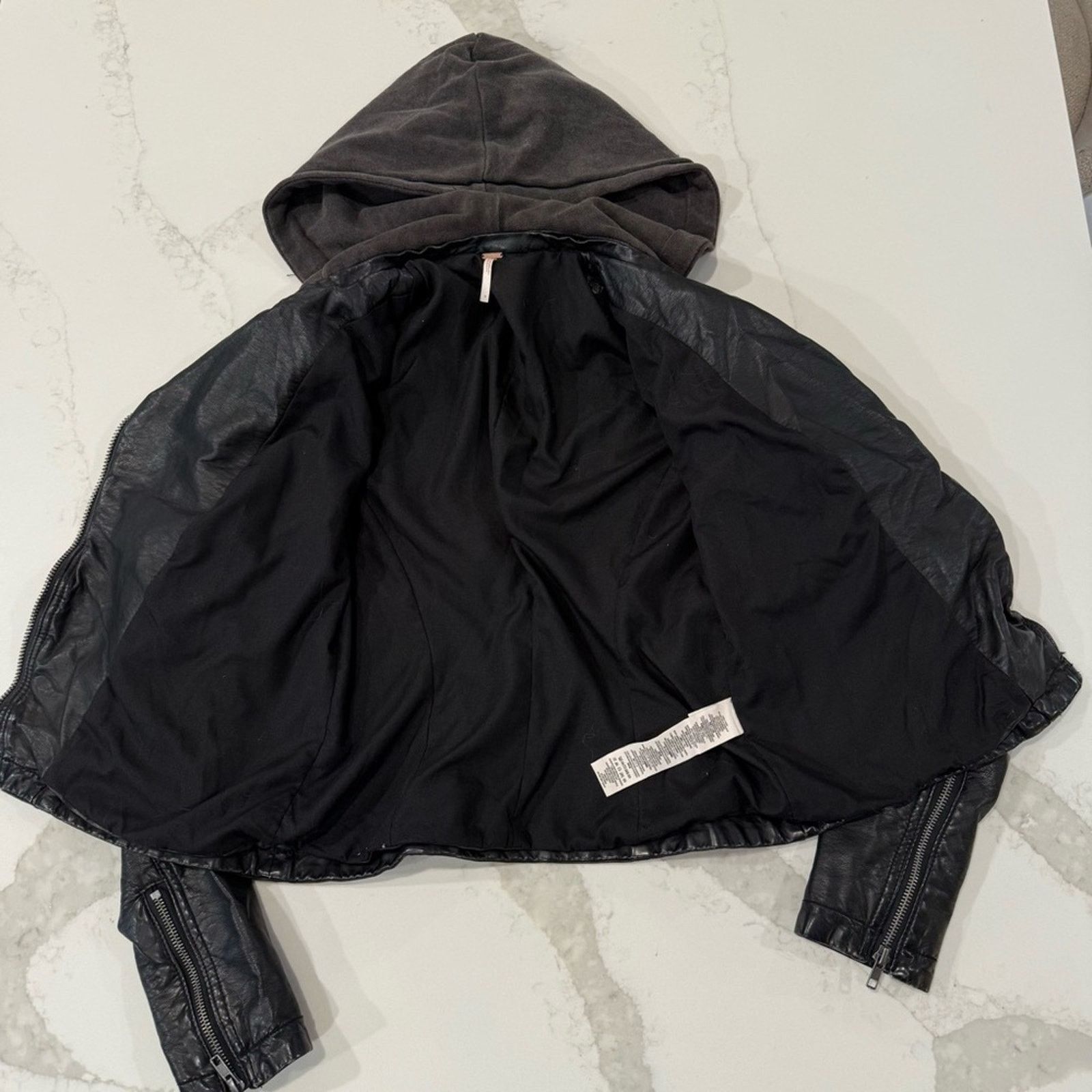 Free People Free People Vegan Leather Asymmetrical Moto Jacket Women's 0 Size XS / US 0-2 / IT 36-38 - 8 Thumbnail