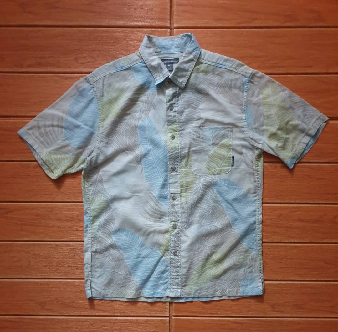 Eddie Bauer flower Hawaiian shirt