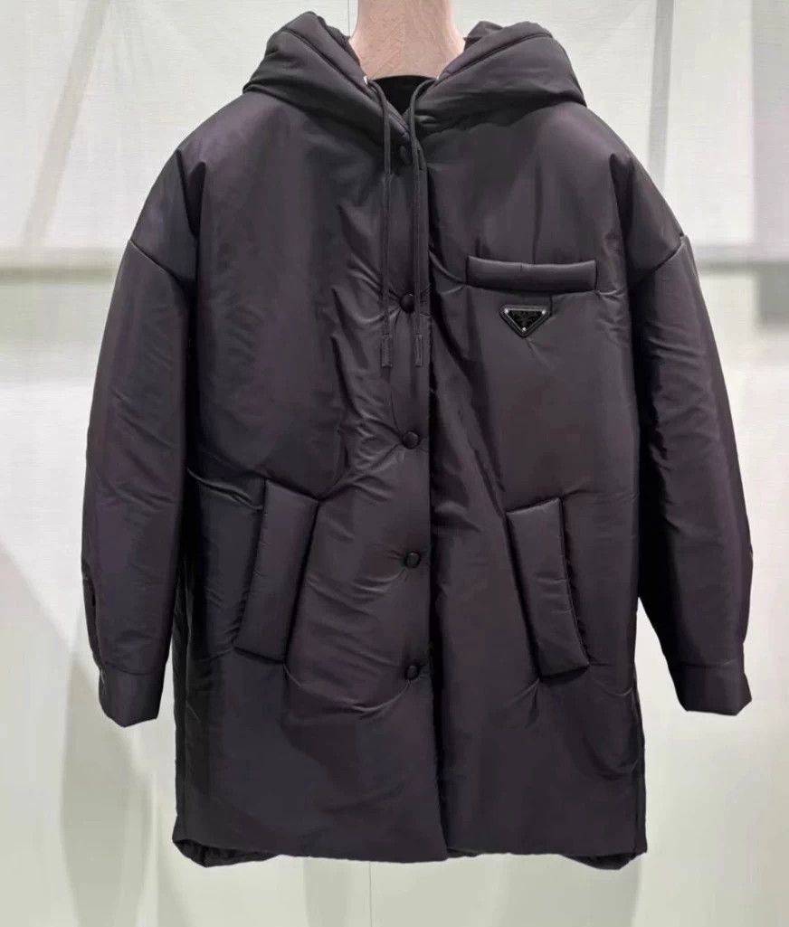 Prada Prada Black Metal Triangle Logo Wonen‘s Jacket 36 Size XS / US 0-2 / IT 36-38 - 1 Thumbnail