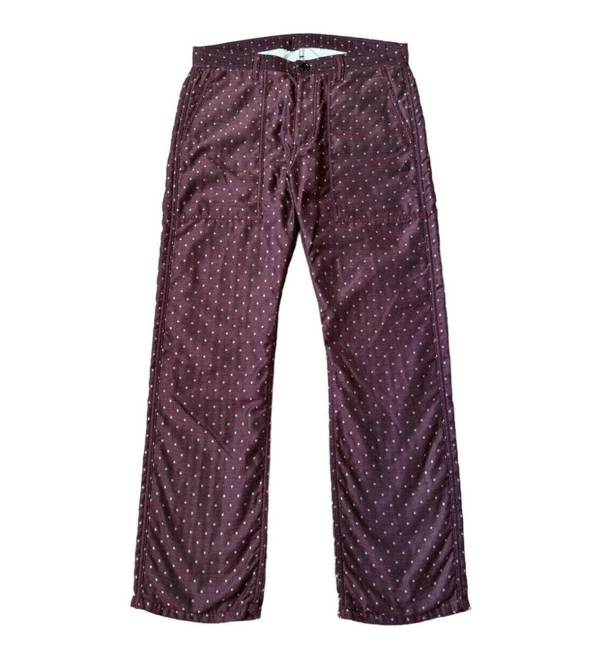 image of Comme Des Garcons x Comme Des Garcons Homme Comme Des Garçons Homme 2003 Polka Dot Trousers in Maro