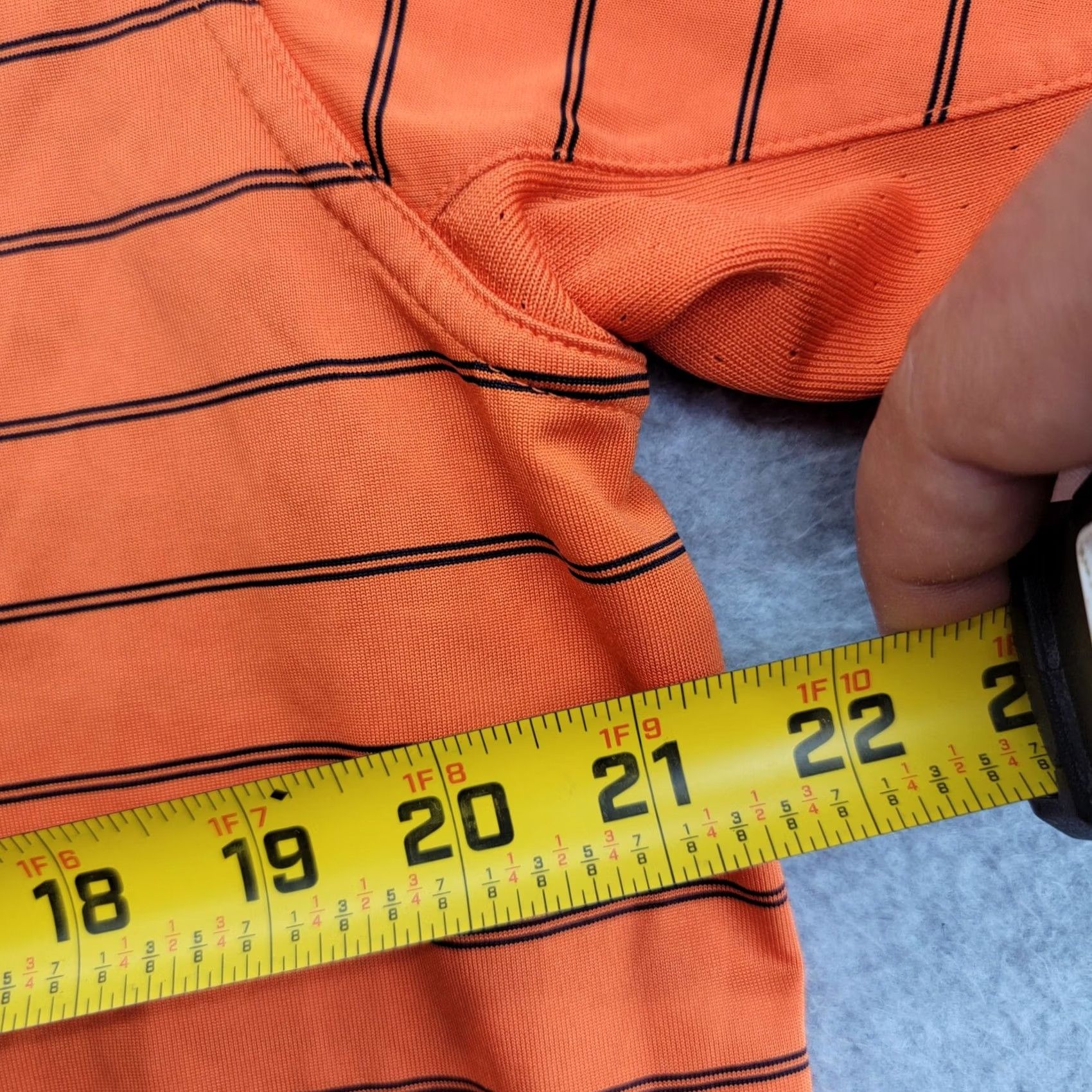 Adidas Adidas Polo Shirt Mens XL Orange Striped ClimaCool Short Sleeve Golf Athletic Size US XL / EU 56 / 4 - 5 Thumbnail