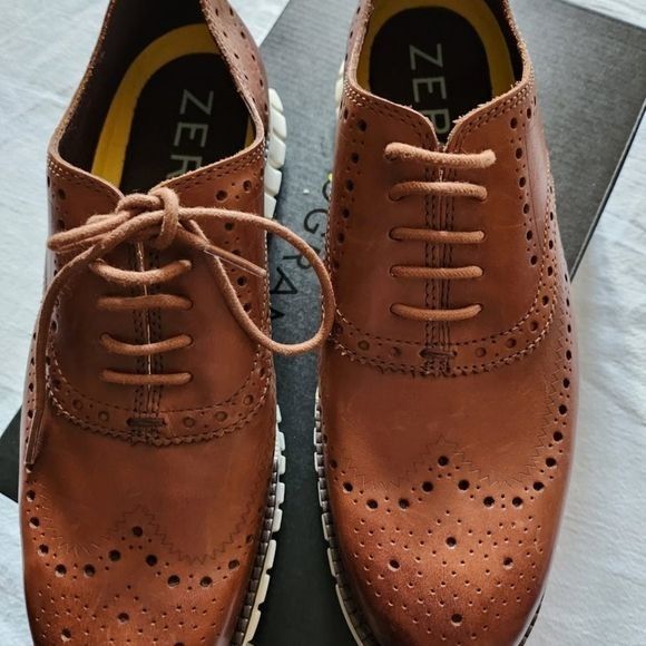 Cole Haan Cole Haan ZeroGrand Wing Oxford British Tan Sz. 8 Shoes Size US 8 / EU 41 - 2 Thumbnail