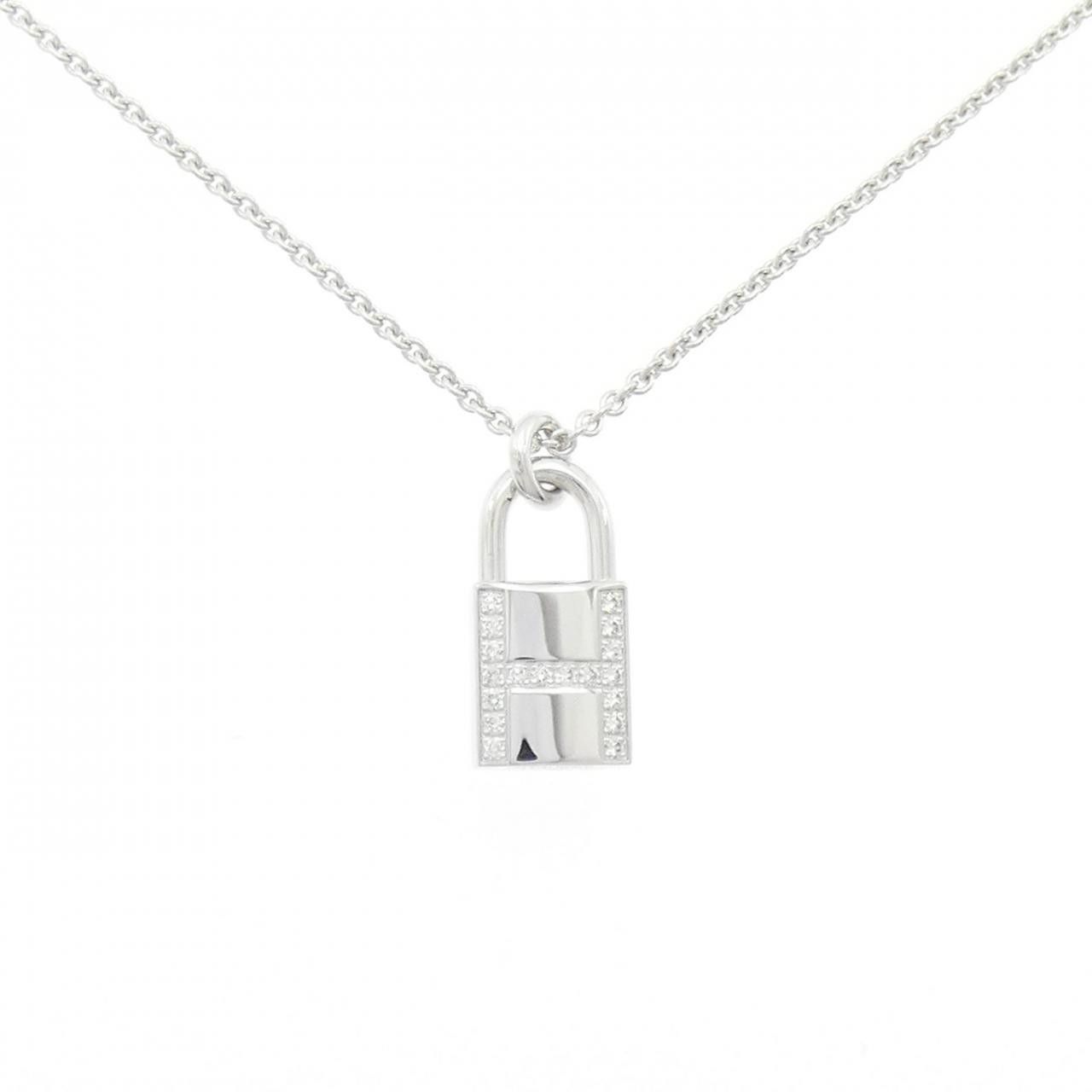Hermes Hermes Amulette Cadena 750 White Gold Diamond Necklace Metal Necklace DUTY FREE for USA