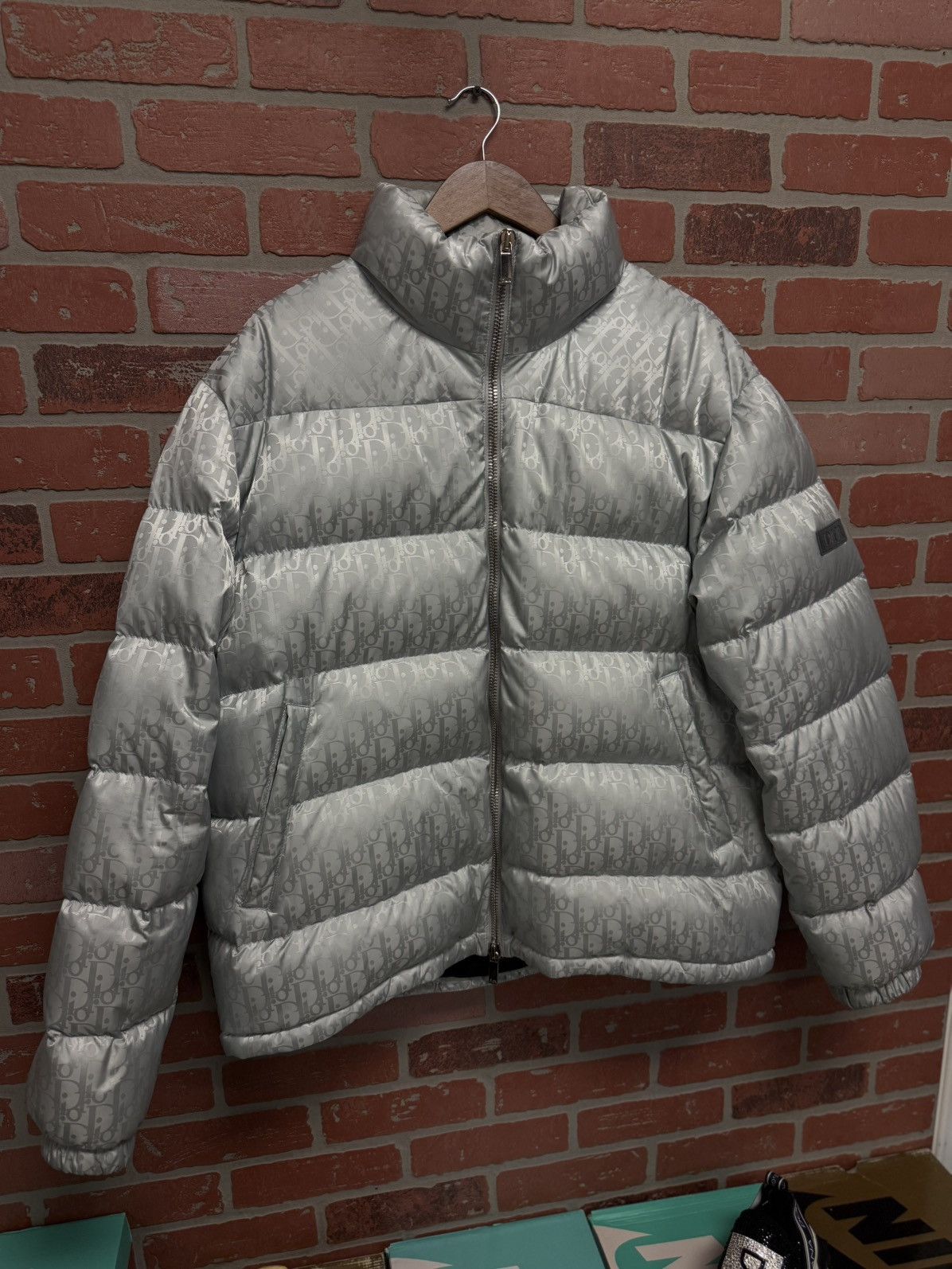 Dior Dior Puffer Jacket Silver $3100 Retail Size 58(XXL) 🧼 Size US XXL / EU 58 / 5 - 4 Thumbnail