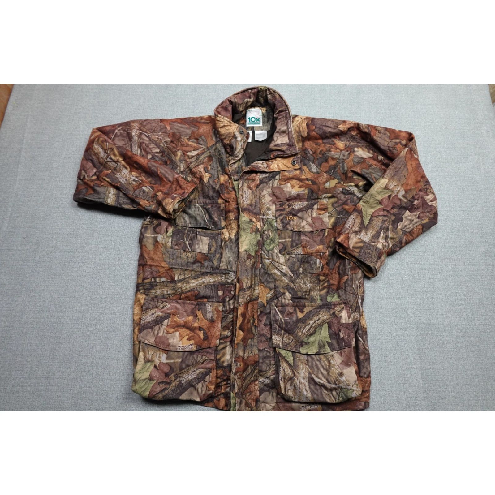 Vintage 10X Hunting Jacket Mens L Brown Camouflage Quilted Insulated Full Zip Outdoor Casual Workwear Size US L / EU 52-54 / 3 - 4 Thumbnail
