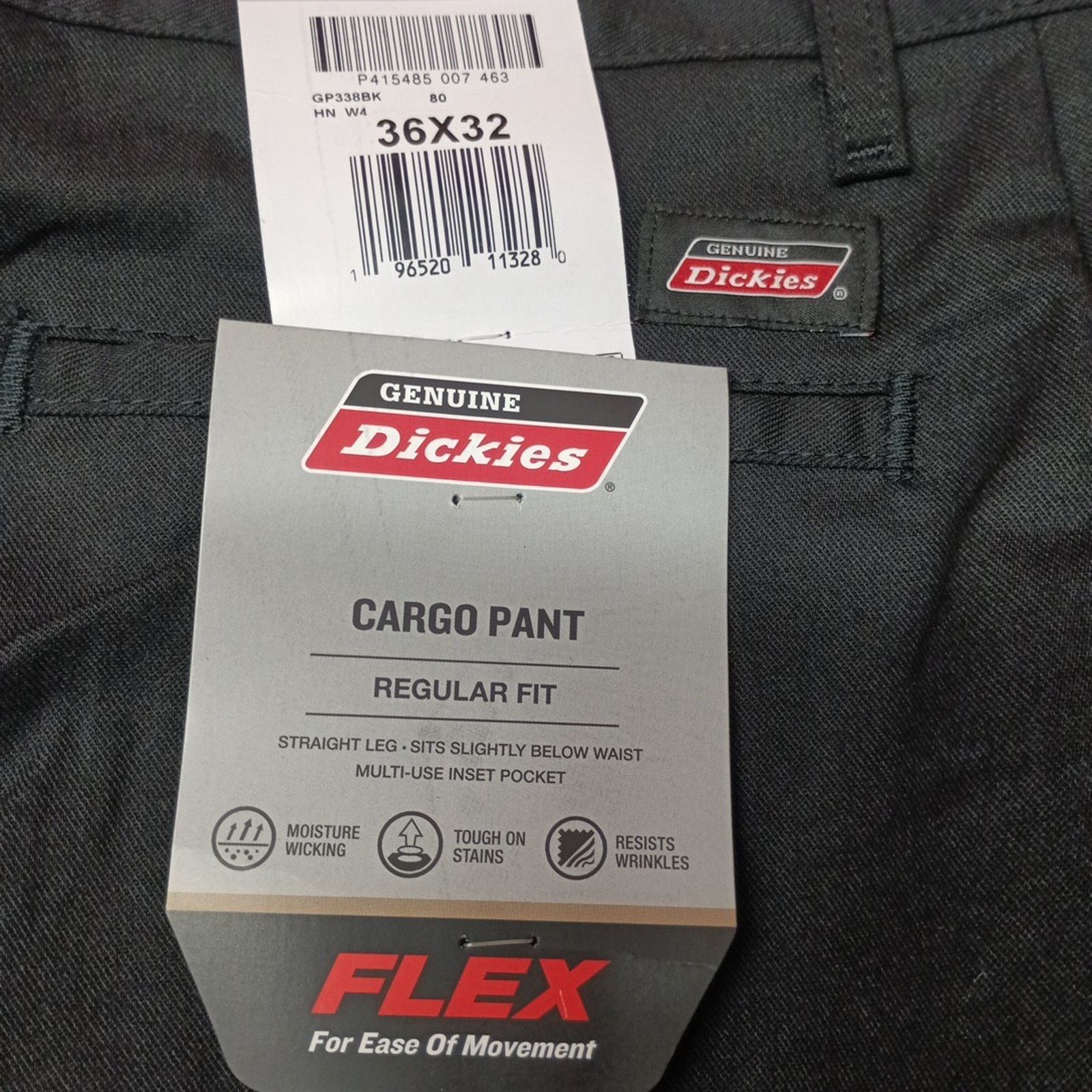 Dickies Dickies Men's Black Cargo Pants Size 36x32 Regular Straight Size US 36 / EU 52 - 2 Thumbnail