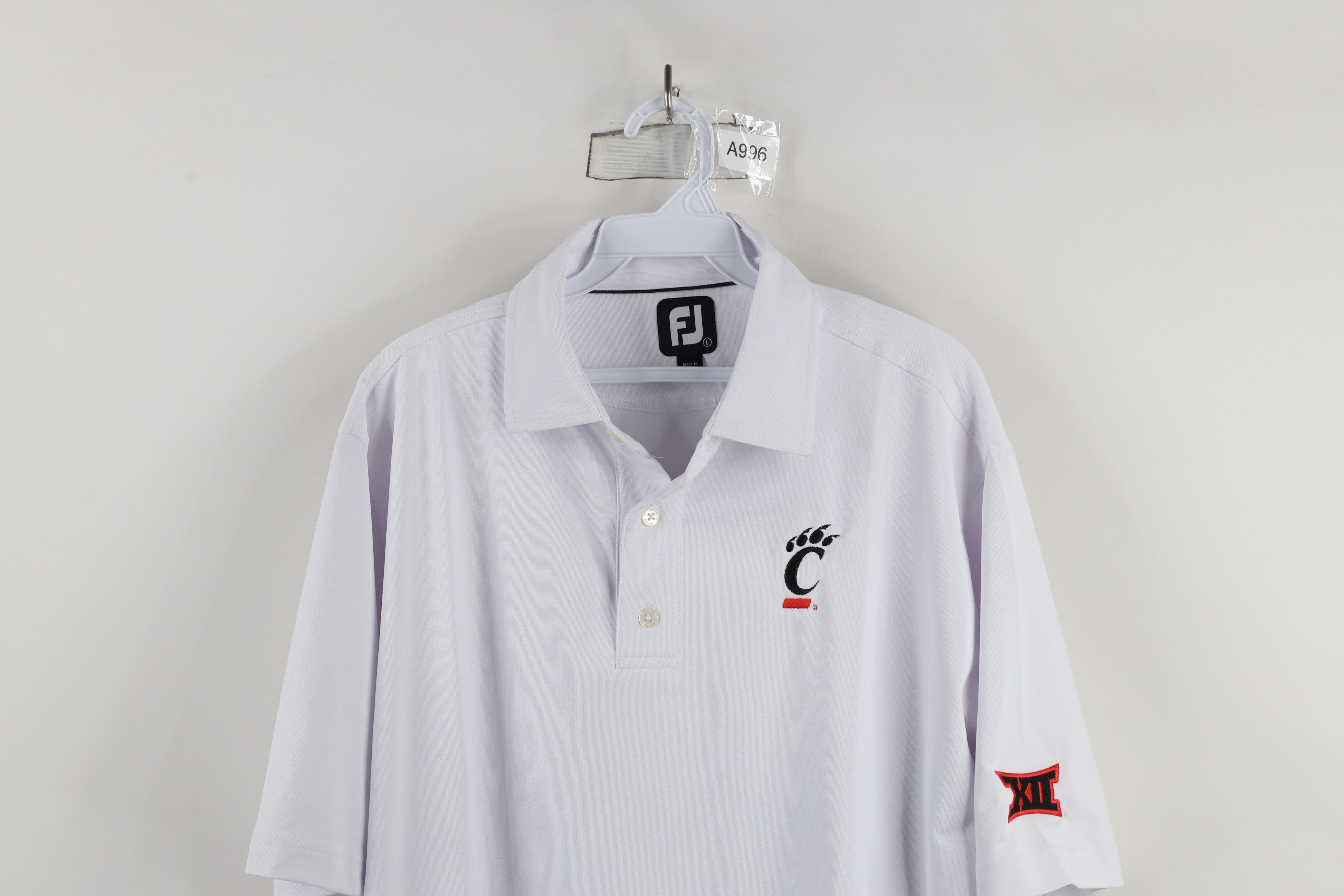 Footjoy × Vintage FootJoy University of Cincinnati Collared Golf Polo Shirt Size US L / EU 52-54 / 3 - 2 Thumbnail