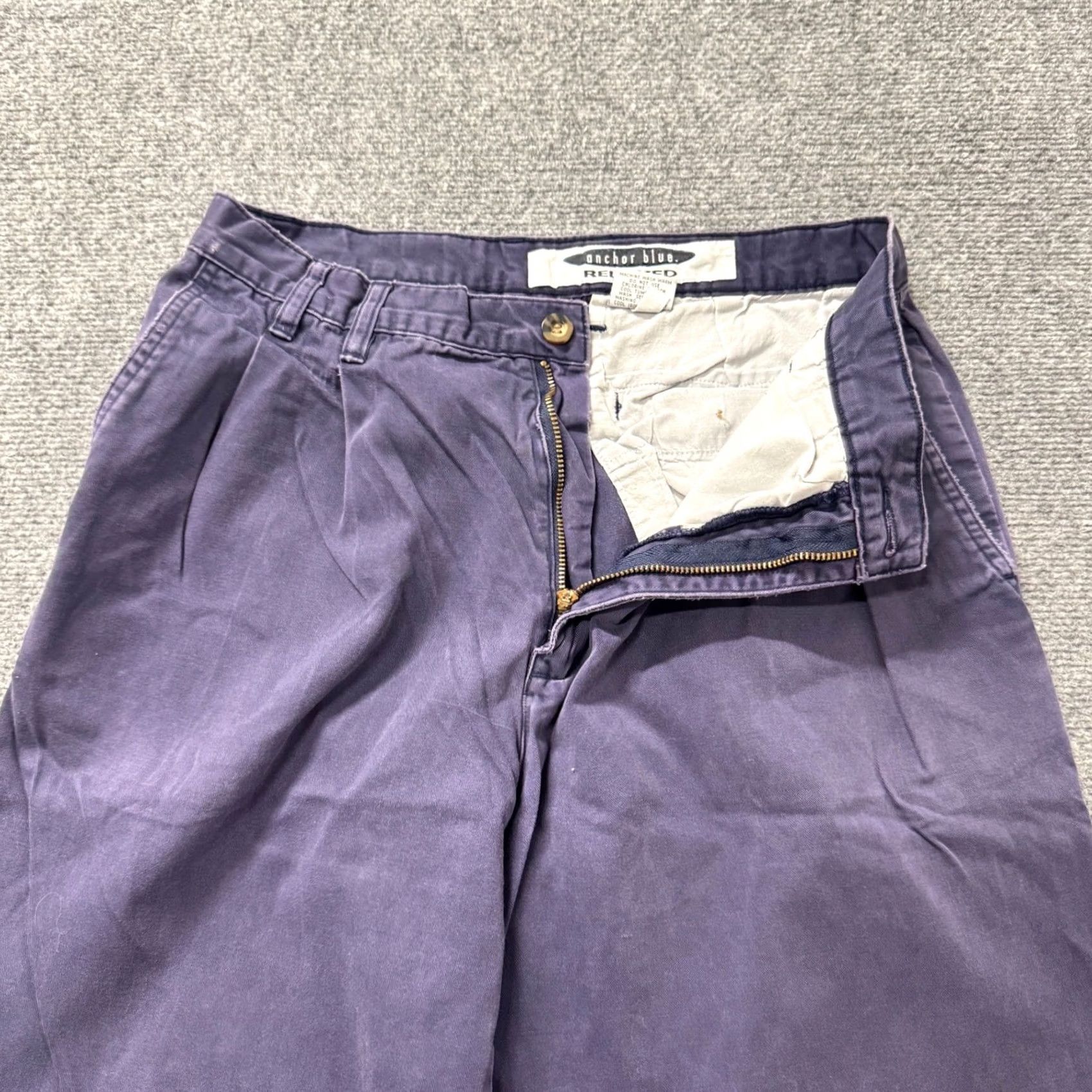 Anchor Blue Anchor Blue Pants Men 28x32 Chino Blue 100% Cotton Relaxed Fit Skater Y2K Mens Size US 28 / EU 44 - 2 Thumbnail