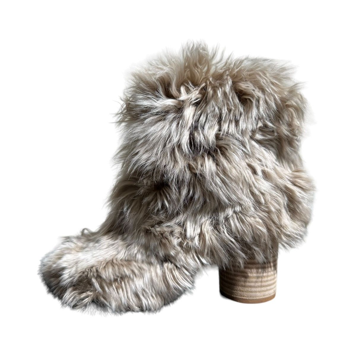 maison margiela fur boots