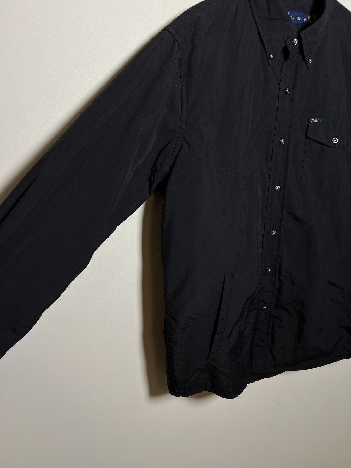 Ralph Lauren Ralph Lauren Black Nylon Button-Up insulated Shirt Size US L / EU 52-54 / 3 - 6 Thumbnail