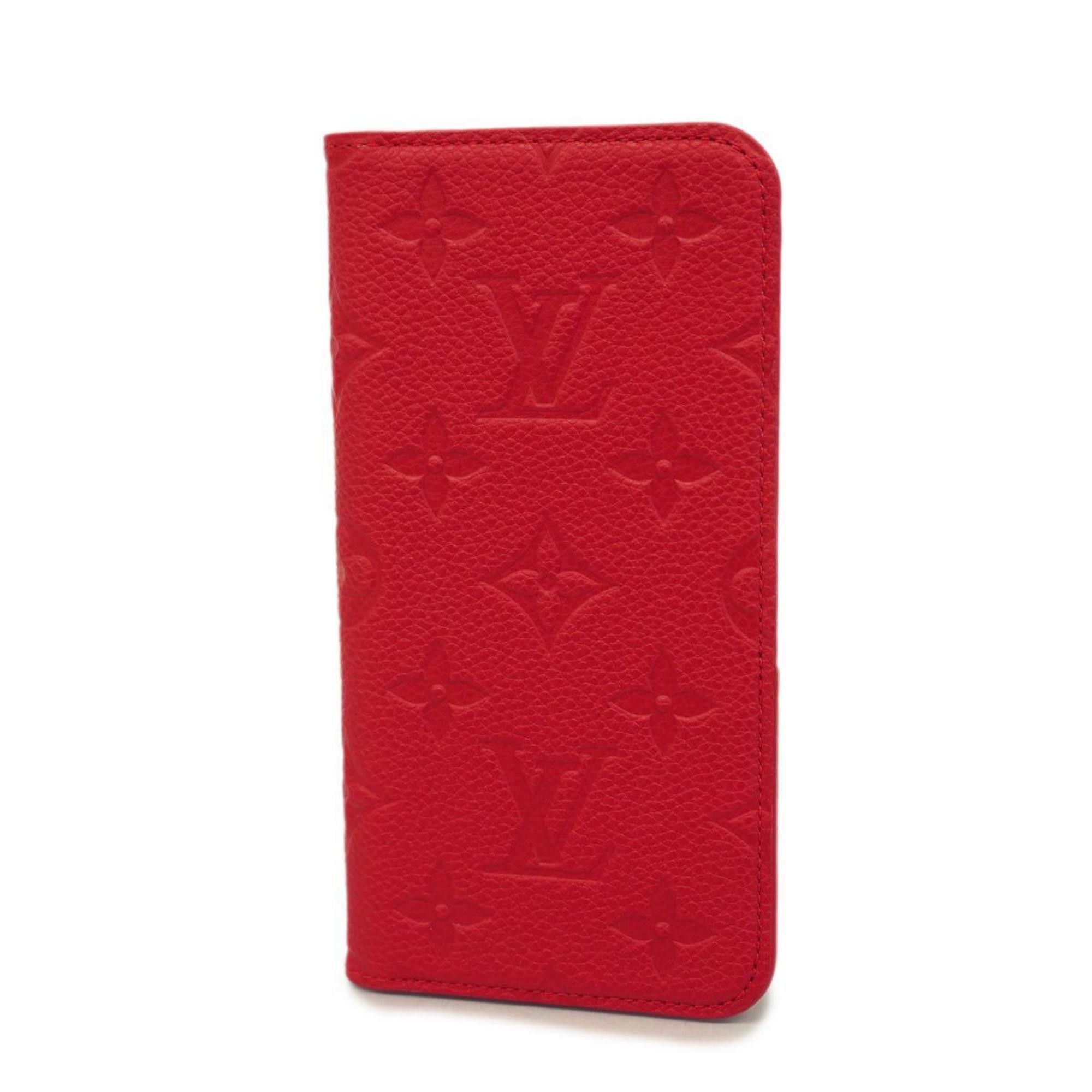 image of Louis Vuitton Iphone Case X Xs Monogram Empreinte Folio M63588 Scarlet Men's Women's in Sacrlet