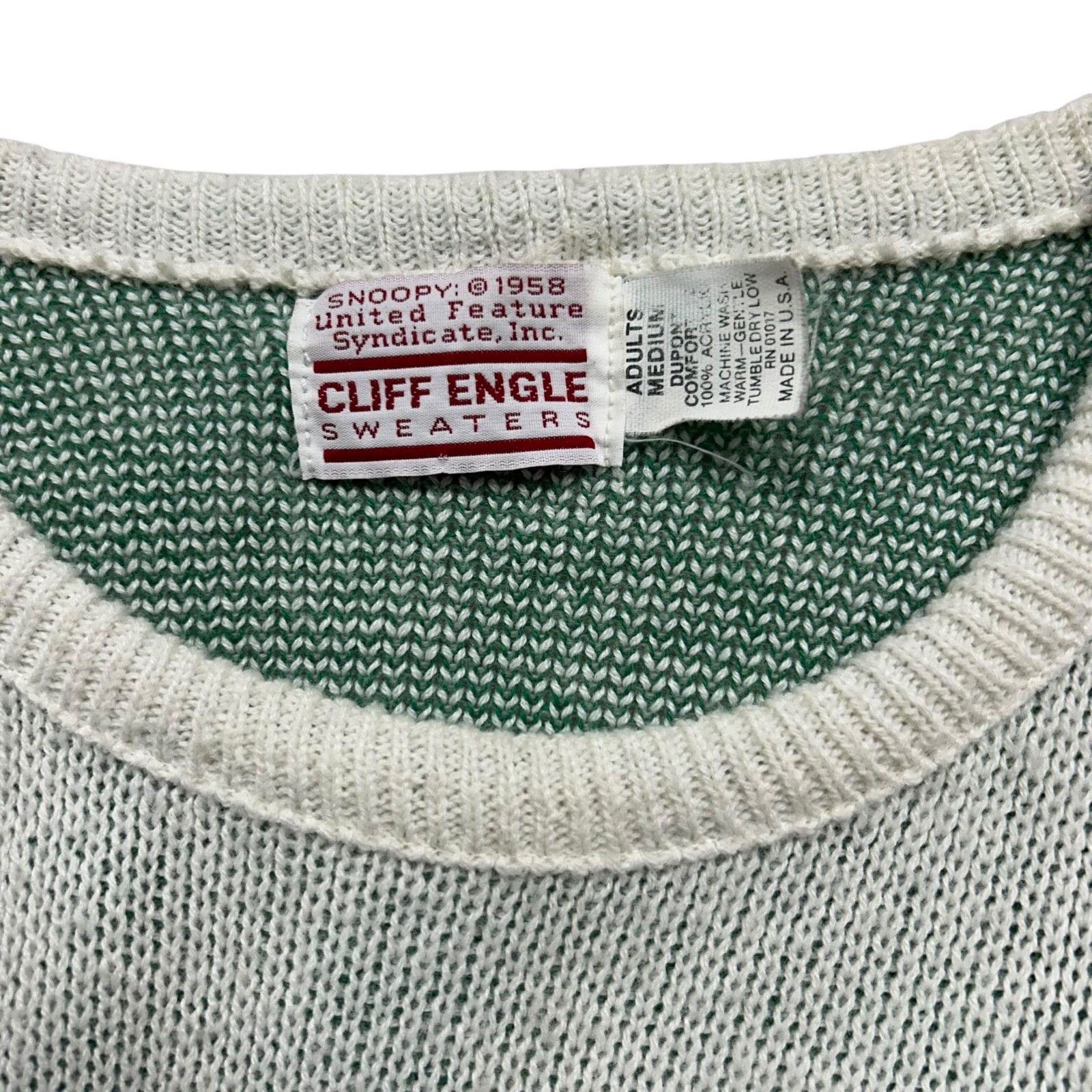 Vintage VTG 80s 90s PEANUTS SNOOPY GOLF SWEATER FORE CLIFF ENGLE Size US M / EU 48-50 / 2 - 7 Thumbnail