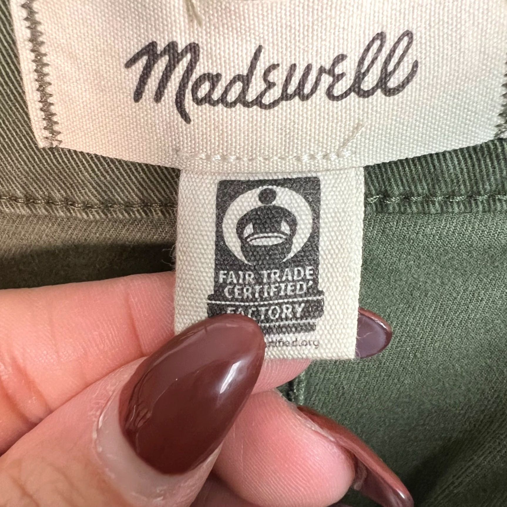 Madewell Madewell Womens Pants Green Cotton Blend Slim Straight Chino 26 Tall Adult Womens Inseam 31 High Rise Pockets Casual Size 26" / US 2 / IT 38 - 3 Thumbnail