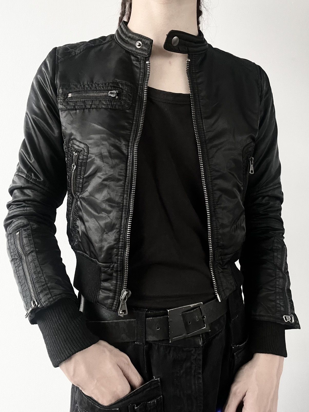 If Six Was Nine G.O.A Avant-Garde Crop Bomber Jacket Size US M / EU 48-50 / 2 - 1 Thumbnail