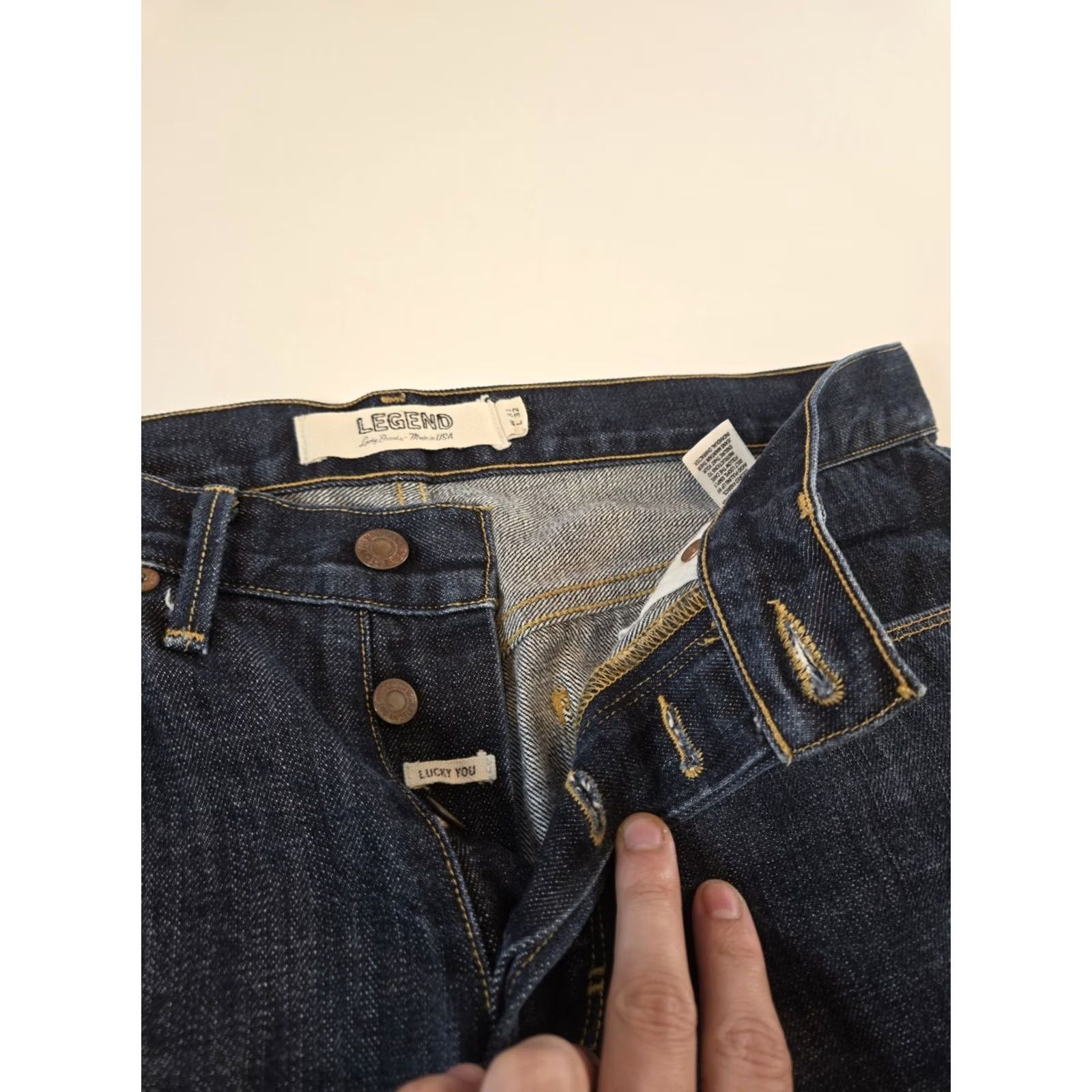 Lucky Brand Lucky Brand Jeans Mens 31x32 121 Heritage Slim Denim Blue USA Straight Pocket Comfort Cowboy 2000s Size US 32 / EU 48 - 4 Thumbnail