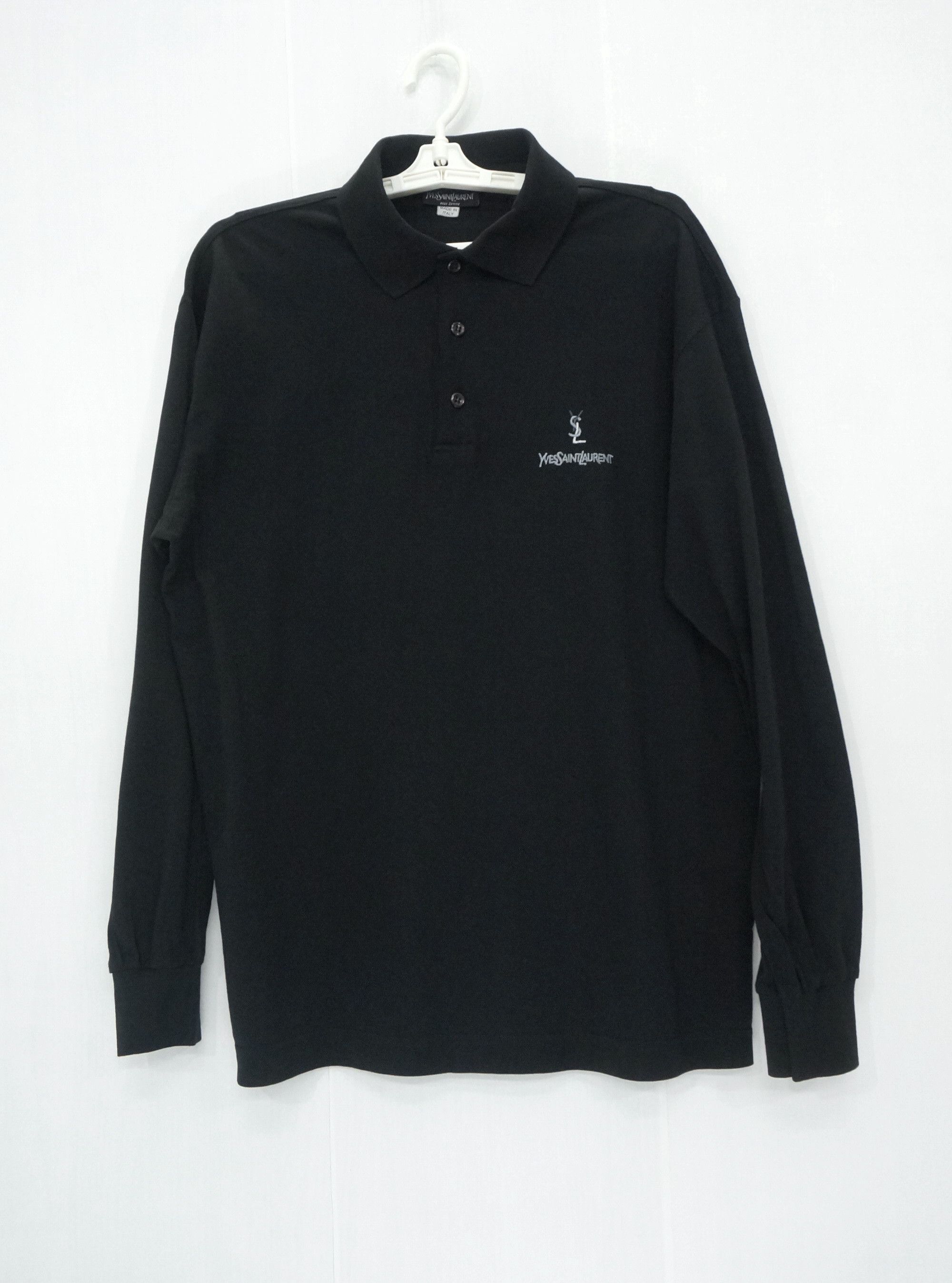 Vintage Vintage YSL Polo Long Sleeve Shirt Size US M / EU 48-50 / 2 - 2 Thumbnail