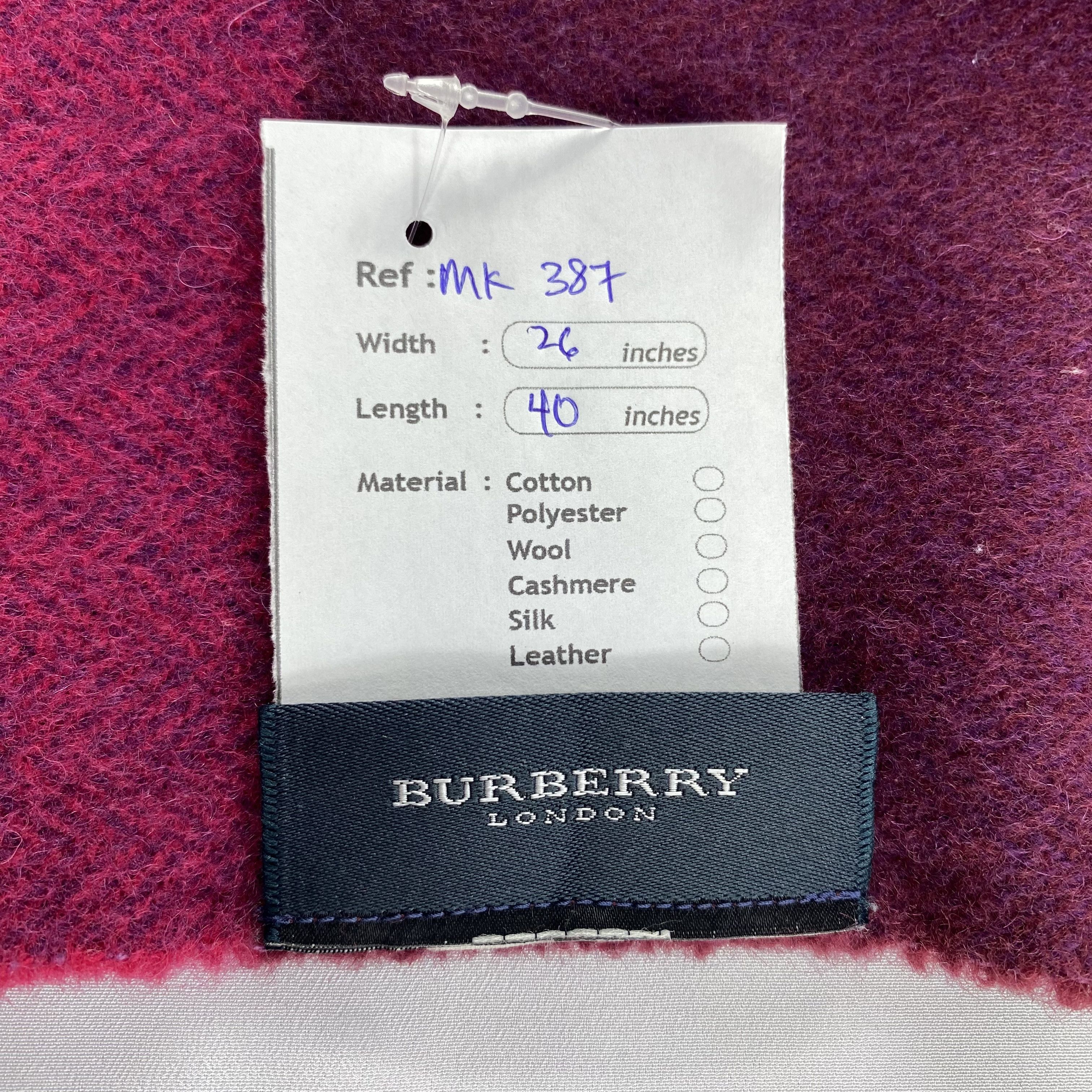 Burberry Burberry Scarf Neck Wrap Wool Muffler Size ONE SIZE - 5 Thumbnail