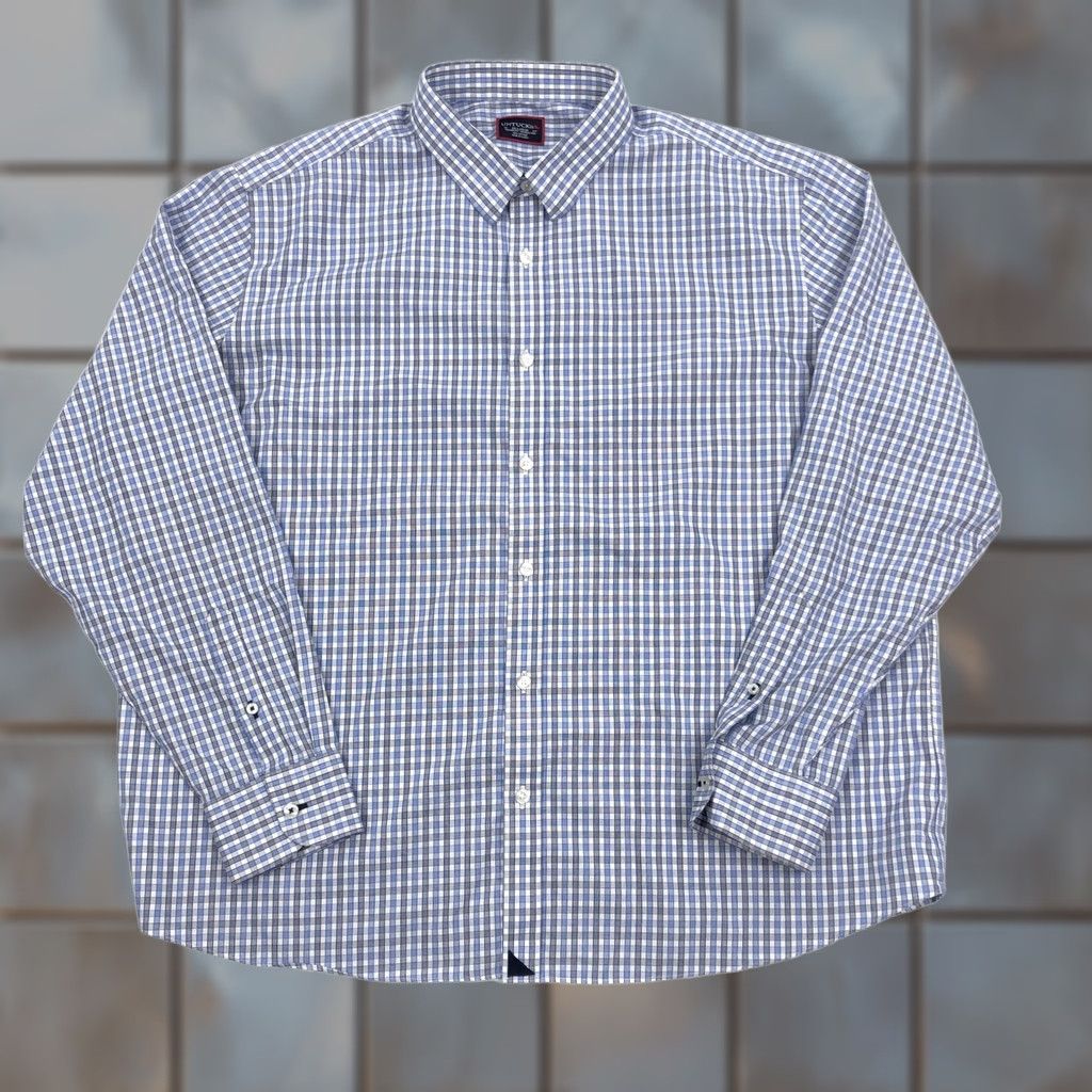 UNTUCKit UNTUCKit 2XL Relaxed Fit Button-Down Shirt Plaid Check Long Sleeve Wrinkle Resistant Casual Business Travel Mens Size US XXL / EU 58 / 5 - 1 Thumbnail