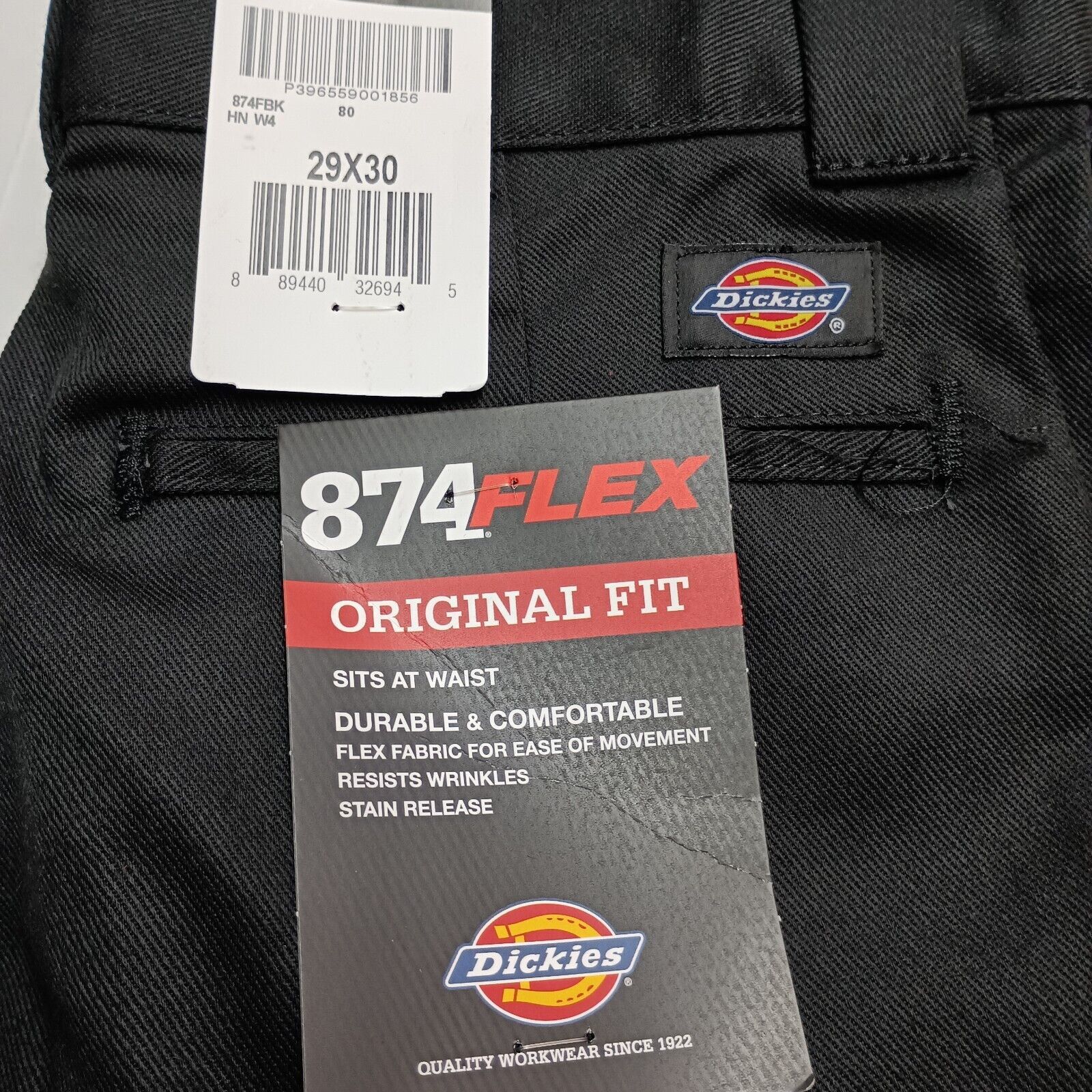 Dickies Dickies 874 Original Fit Work Pants Flex Men's 29x30 Black Size US 29 - 2 Thumbnail