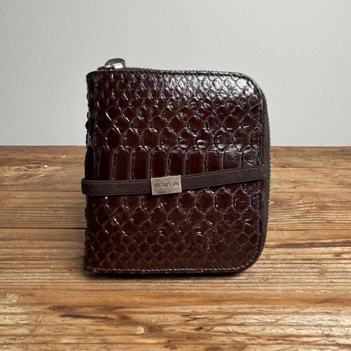 Helmut Lang Helmut Lang 2000’s Snake Skin Leather Zip-Up Wallet Size ONE SIZE - 1 Thumbnail