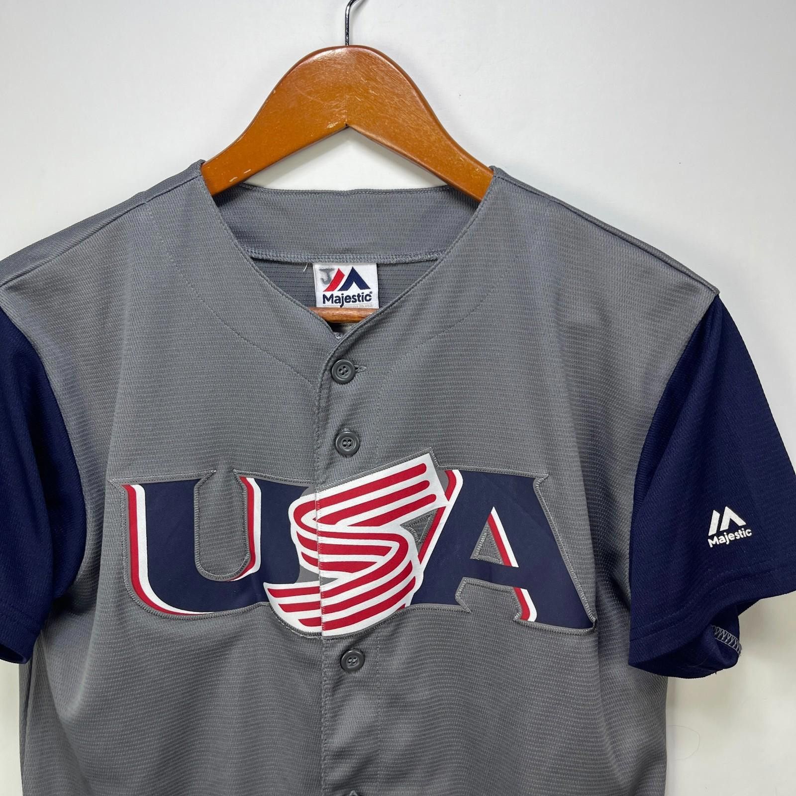 Majestic Majestic USA Baseball Jersey Youth Large Size ONE SIZE - 2 Thumbnail