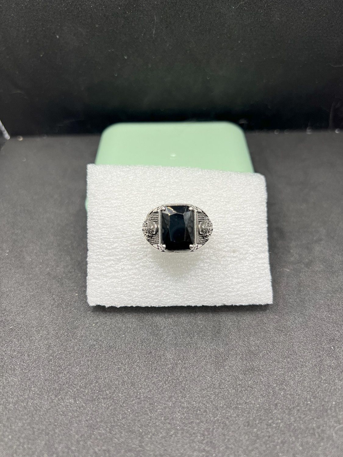 Jewelry Black Square Cz Silver Ring - Size 9 Size ONE SIZE - 1 Thumbnail